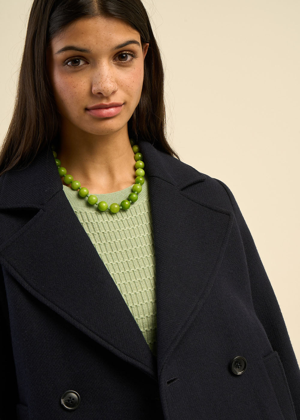 MAXY Short coat in woollen cloth - 2 - Sud Express - Sud Express