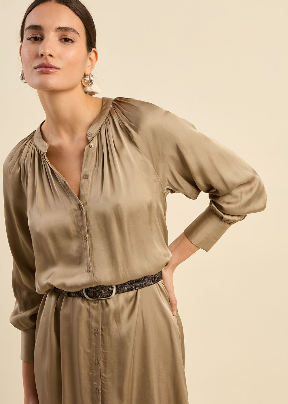 REZELIA Long shirt dress - 1 - Sud Express - Sud Express