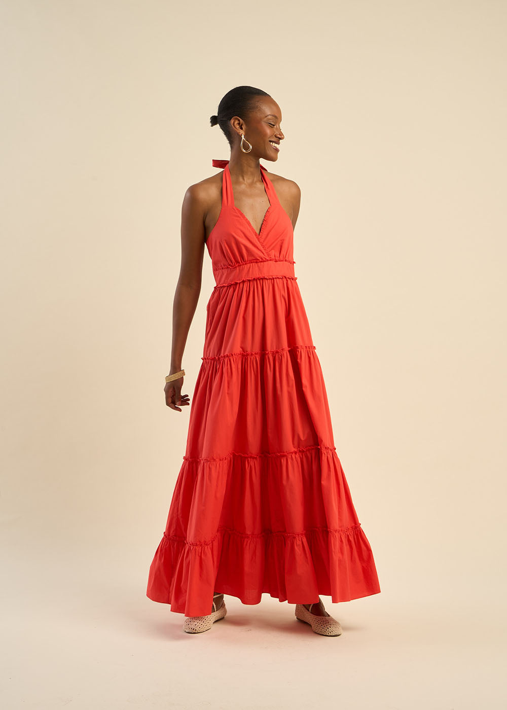 RAJASMA Halter dress with ruffles - 1 - Sud Express - Sud Express