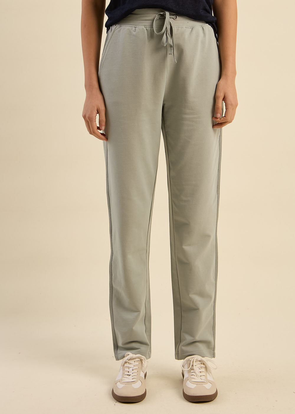 JOLENE Straight jogging trousers with lurex band - 2 - Sud Express - Sud Express