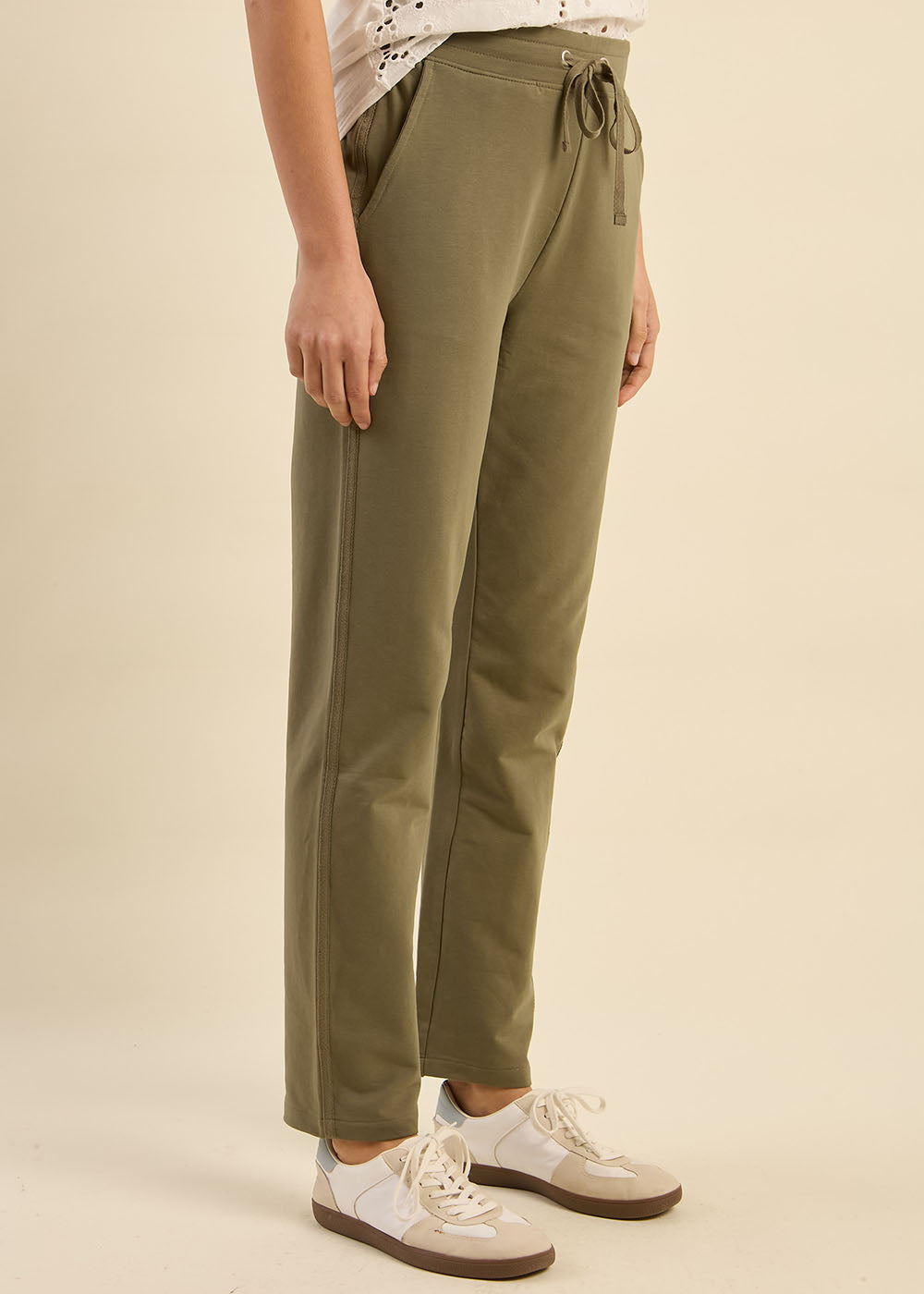 Straight jogging trousers with lurex band - Sud Express - 5 - Sud Express