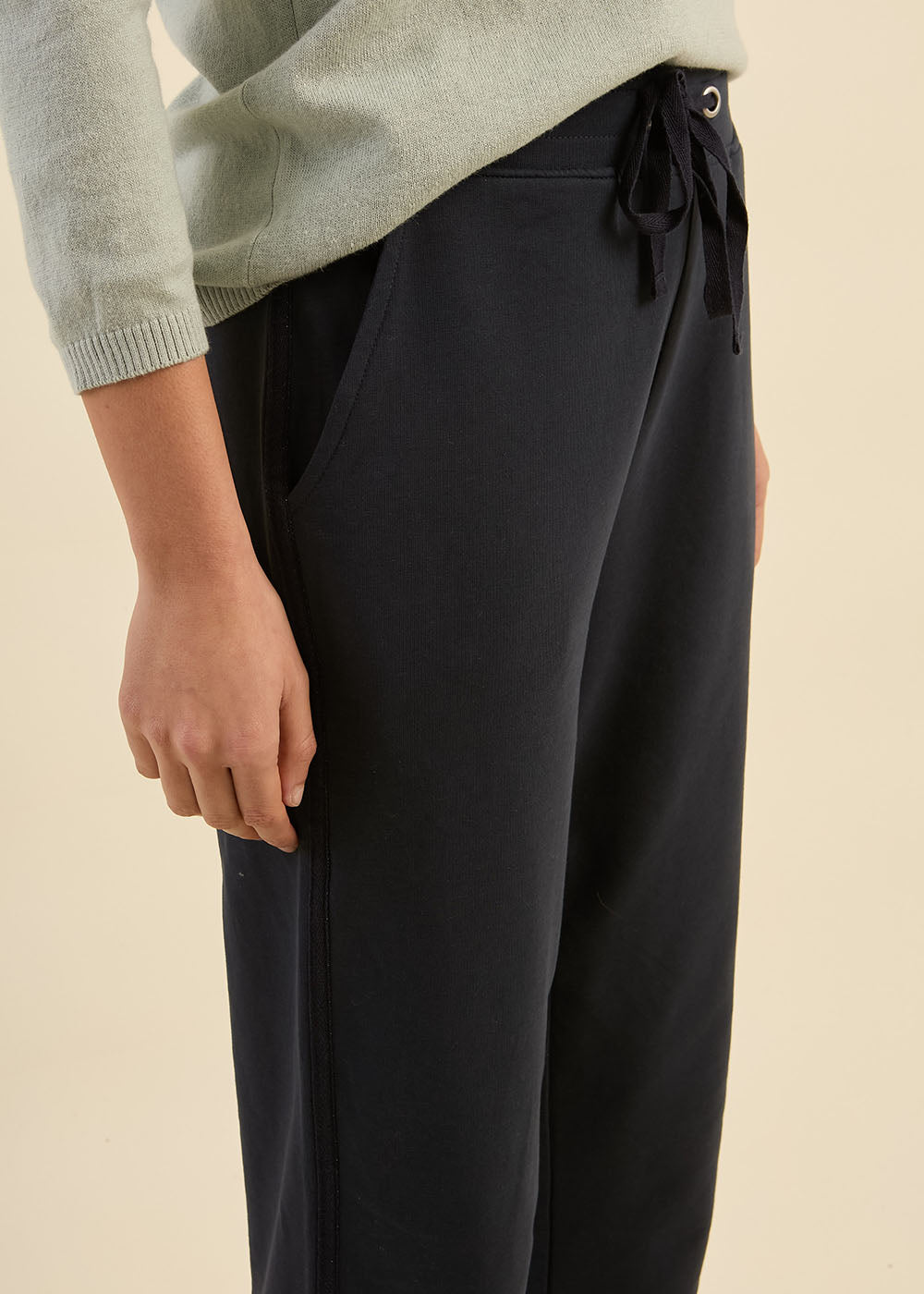 JOLENE Straight jogging trousers with lurex band - 4 - Sud Express - Sud Express