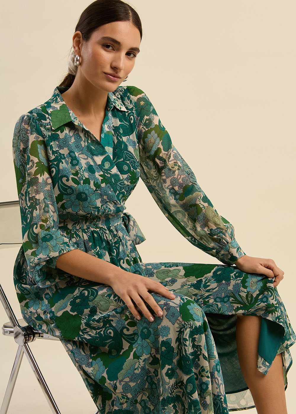 RALIYA Printed midi dress - 1 - Sud Express - Sud Express