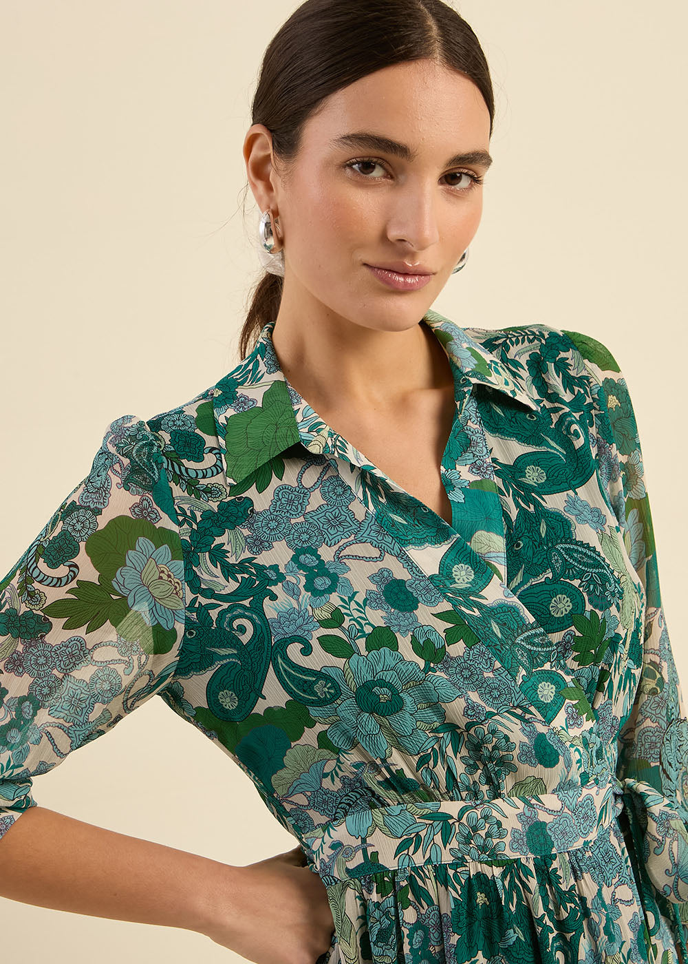 RALIYA Printed midi dress - 2 - Sud Express - Sud Express