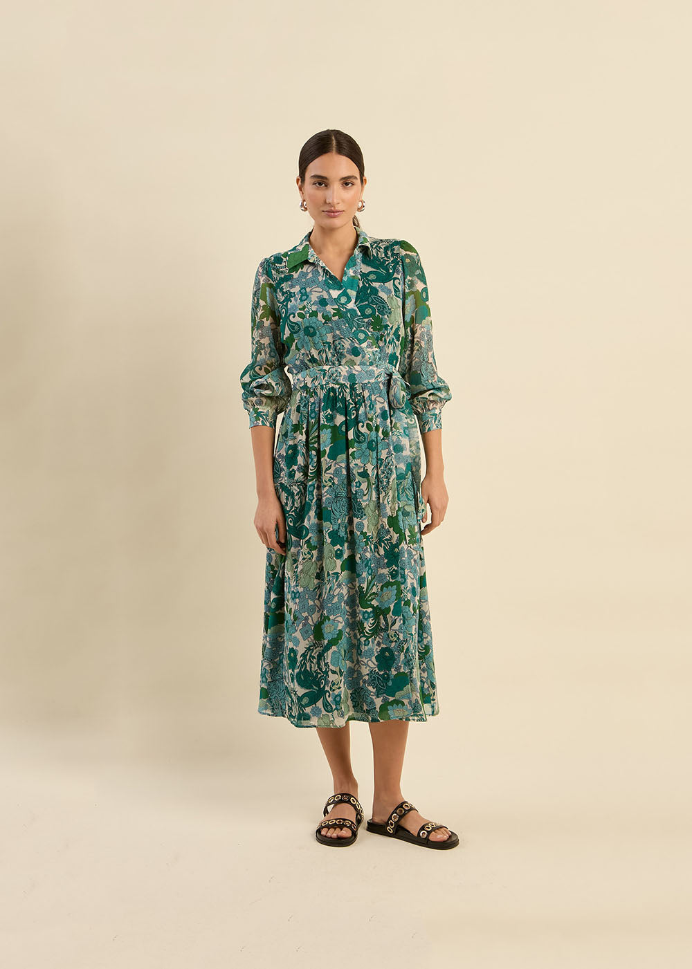 Printed midi dress - Sud Express - 5 - Sud Express