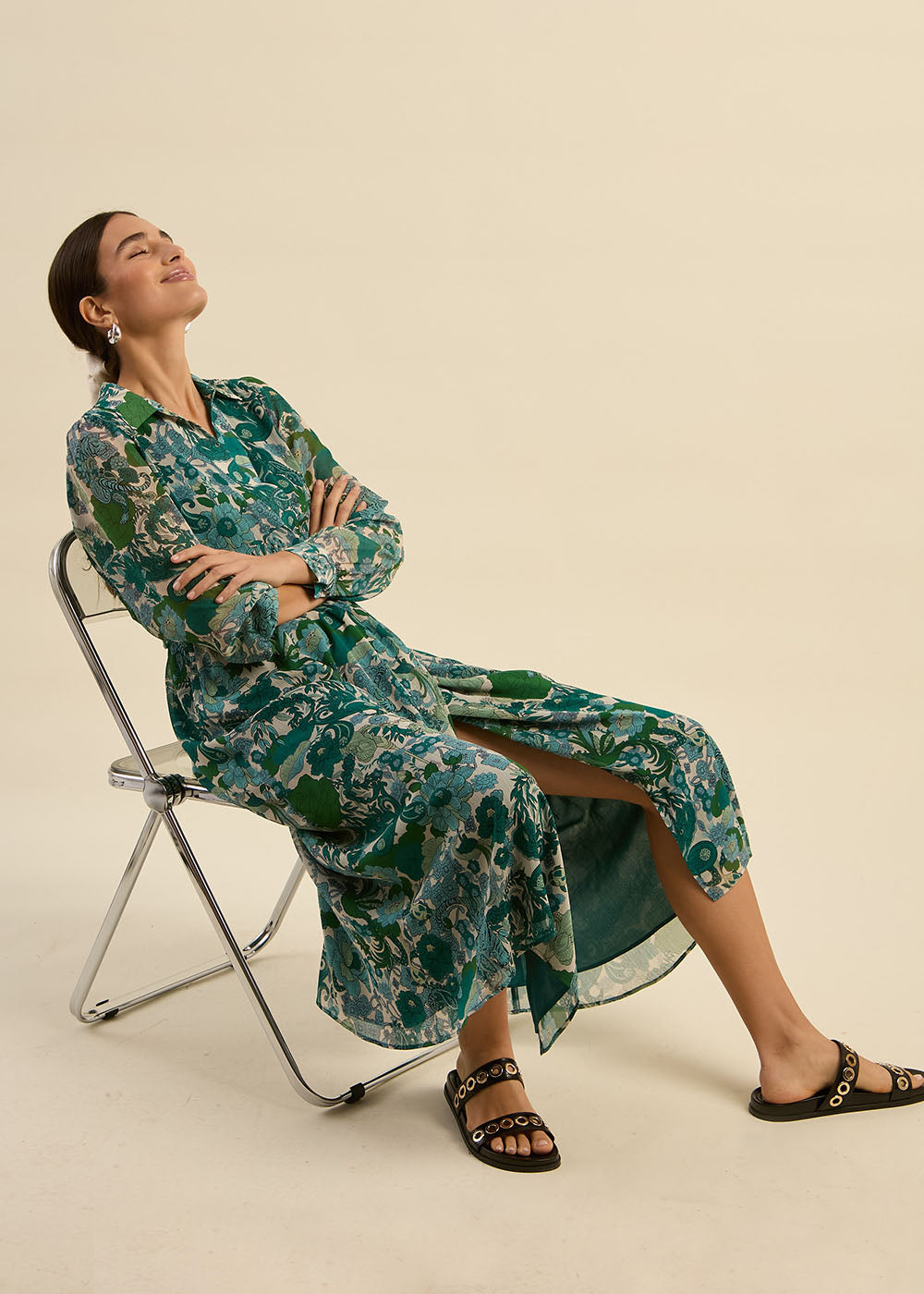 Printed midi dress - Sud Express - 6 - Sud Express