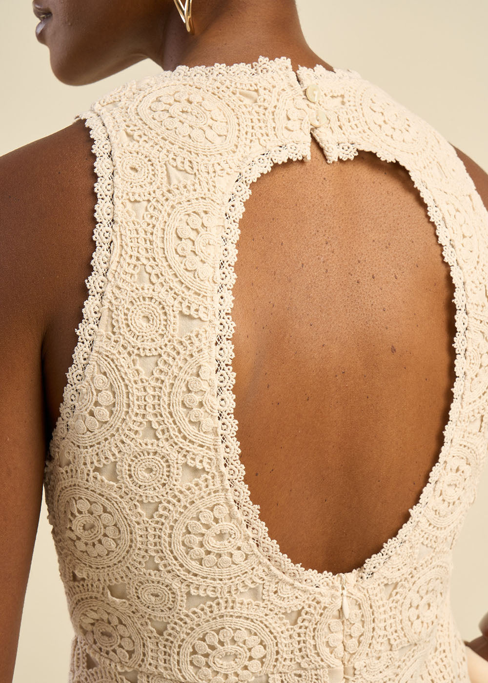 COLETTE Backless Guipure Lace Dress - 2 - Sud Express - Sud Express