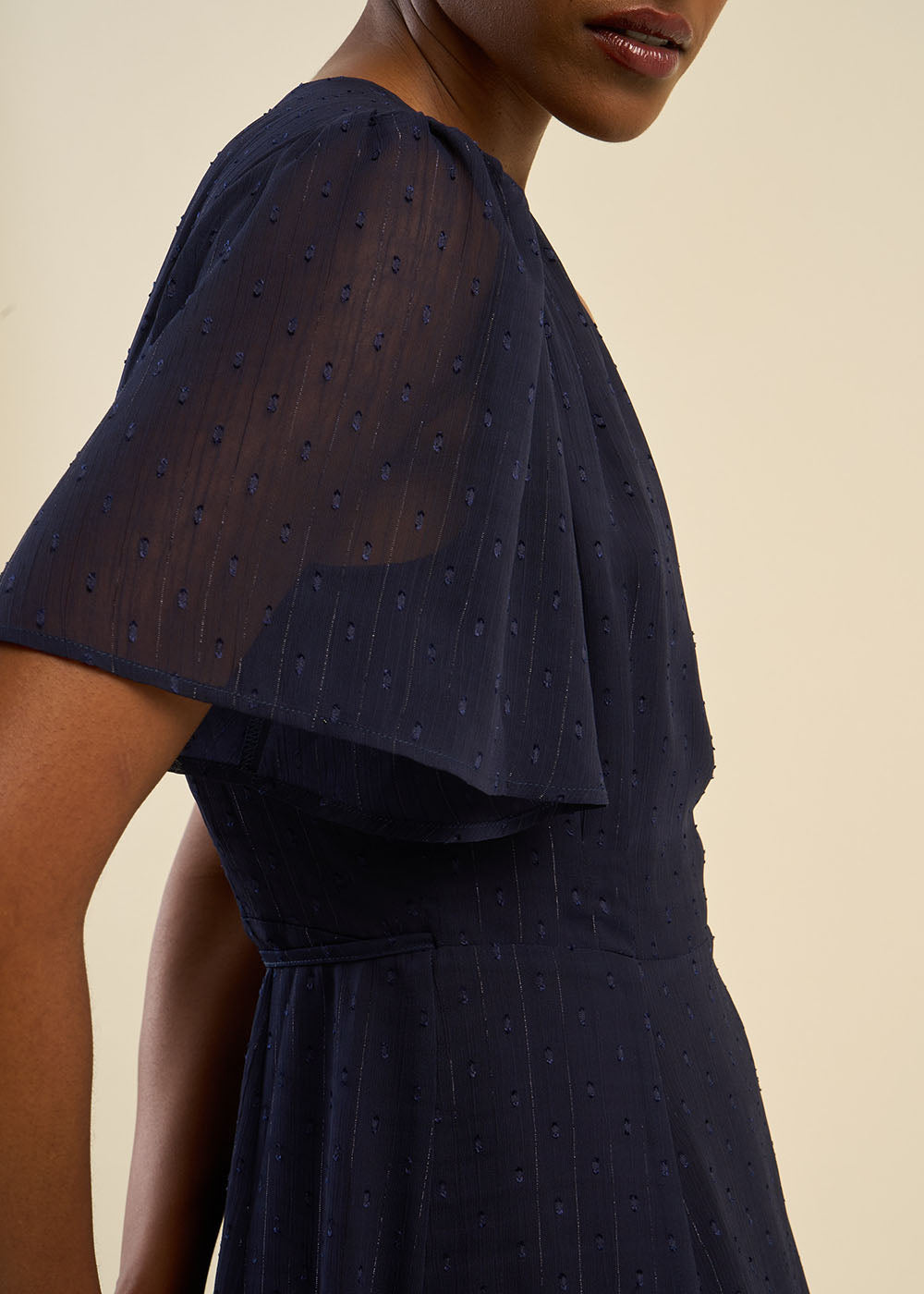 Short-sleeved patterned maxi dress - Sud Express - 2 - Sud Express