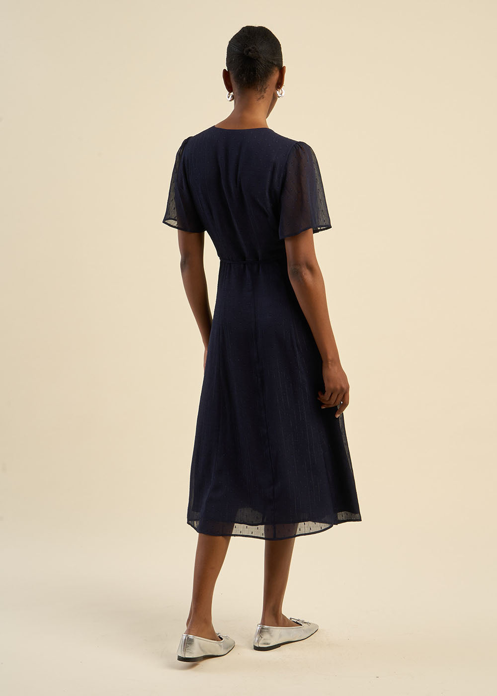 Short-sleeved patterned maxi dress - Sud Express - 3 - Sud Express