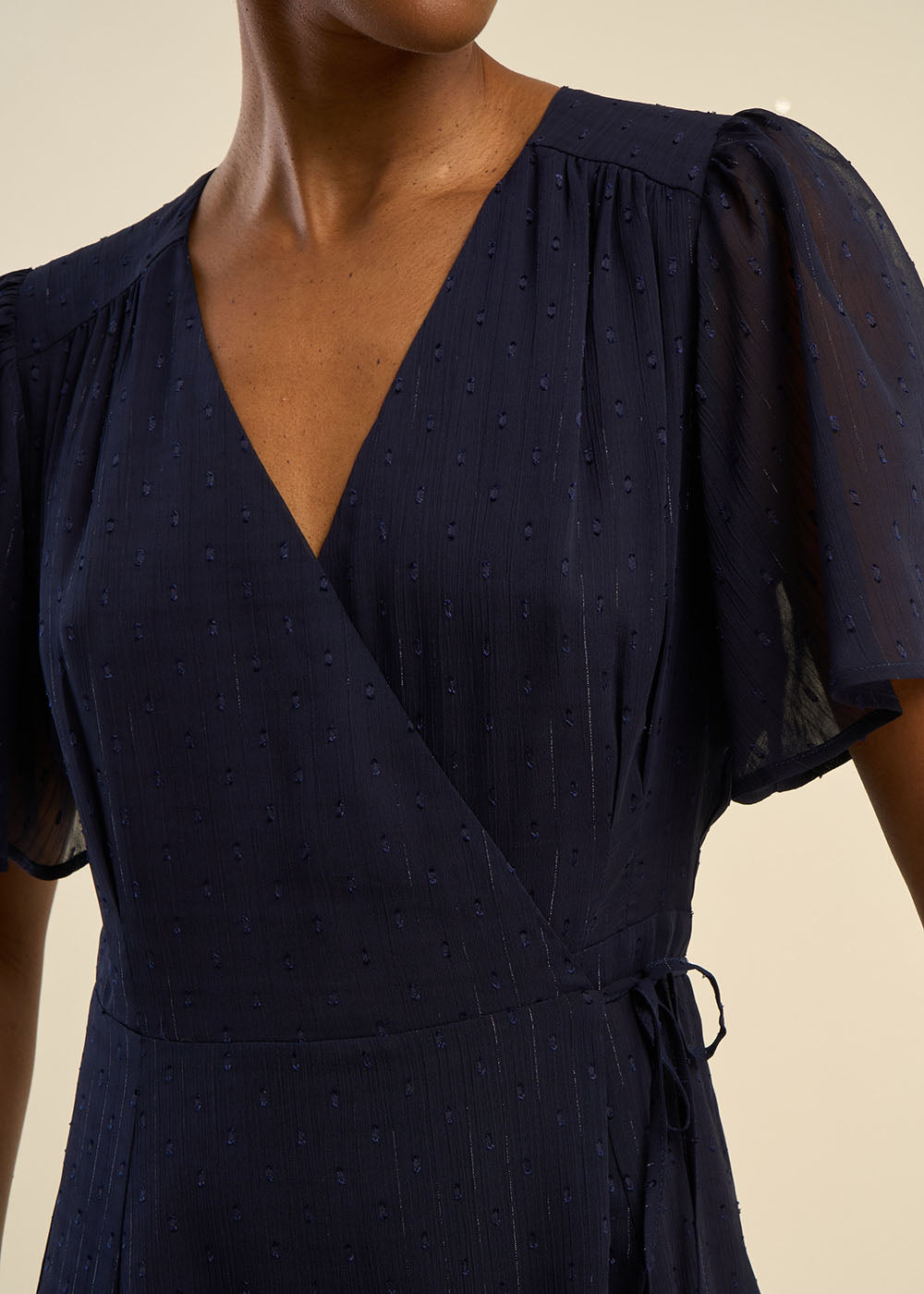 Short-sleeved patterned maxi dress - Sud Express - 5 - Sud Express