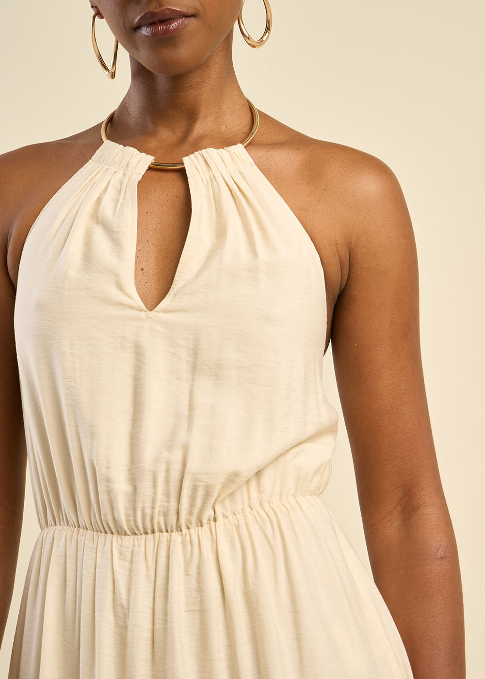 Jewelled Maxi Dress VANILLA WASHY  Sud Express