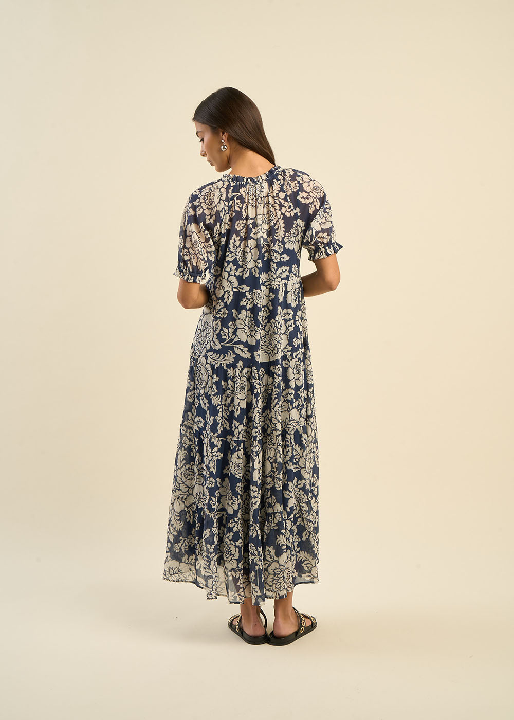 RIZALIA Floral print maxi dress - 3 - Sud Express - Sud Express
