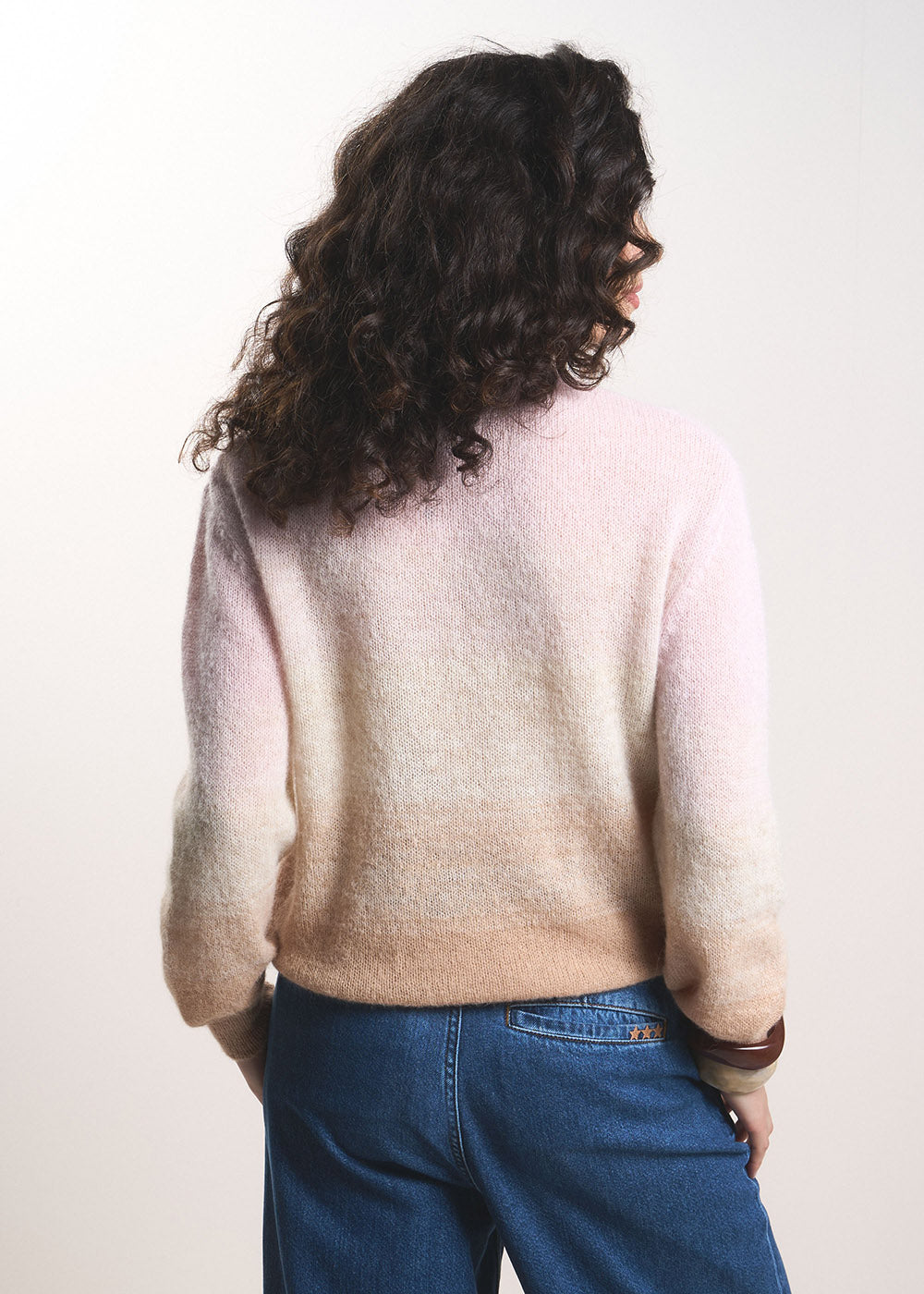 MAURICETTA Long-sleeved round-neck gradient jumper - 3 - Sud Express - Sud Express