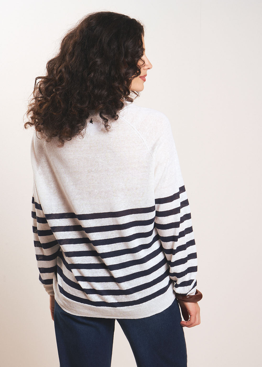 MACALOUY Striped linen knitted sweater - 3 - Sud Express - Sud Express