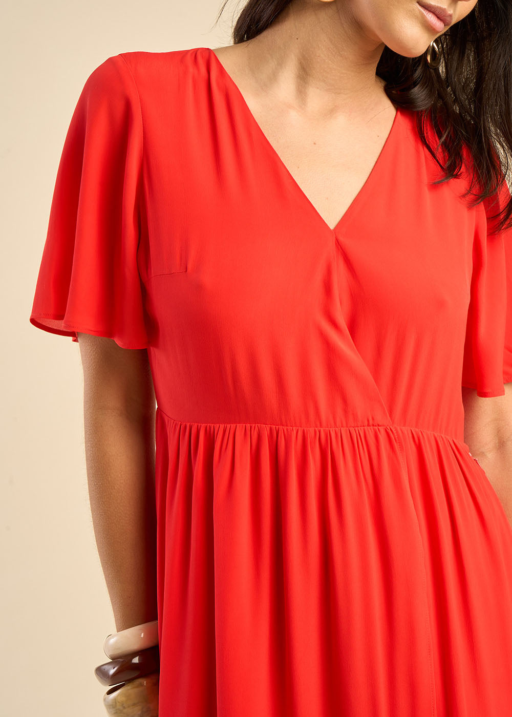 GABI Fluid long dress with flounce - 2 - Sud Express - Sud Express