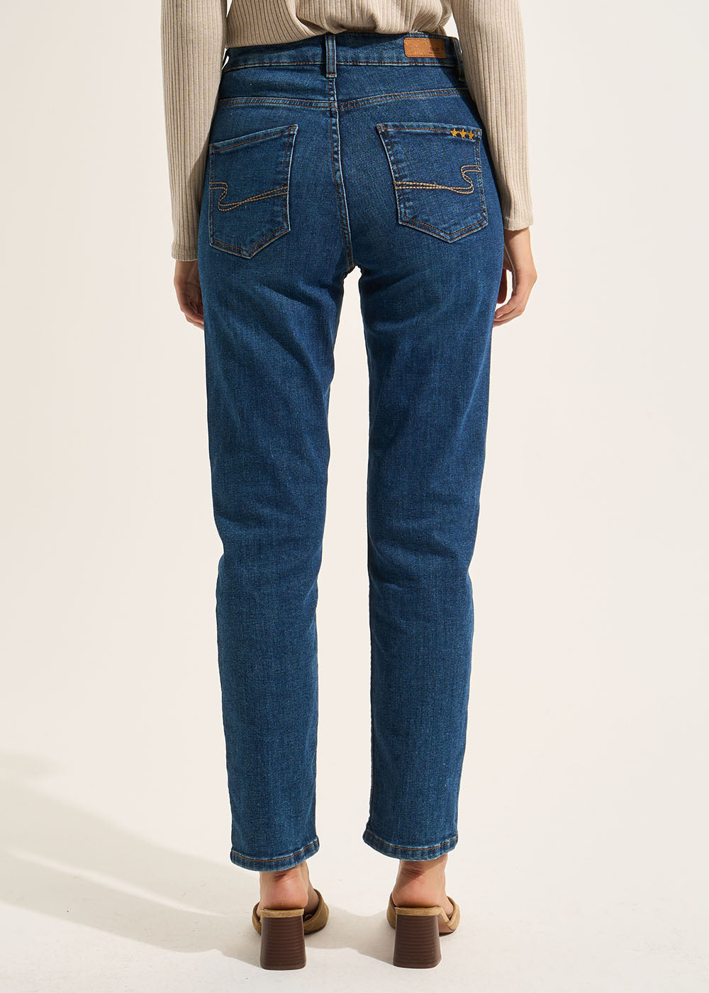 DEBBY  Five-pocket high-waisted jeans - 3 - Sud Express - Sud Express