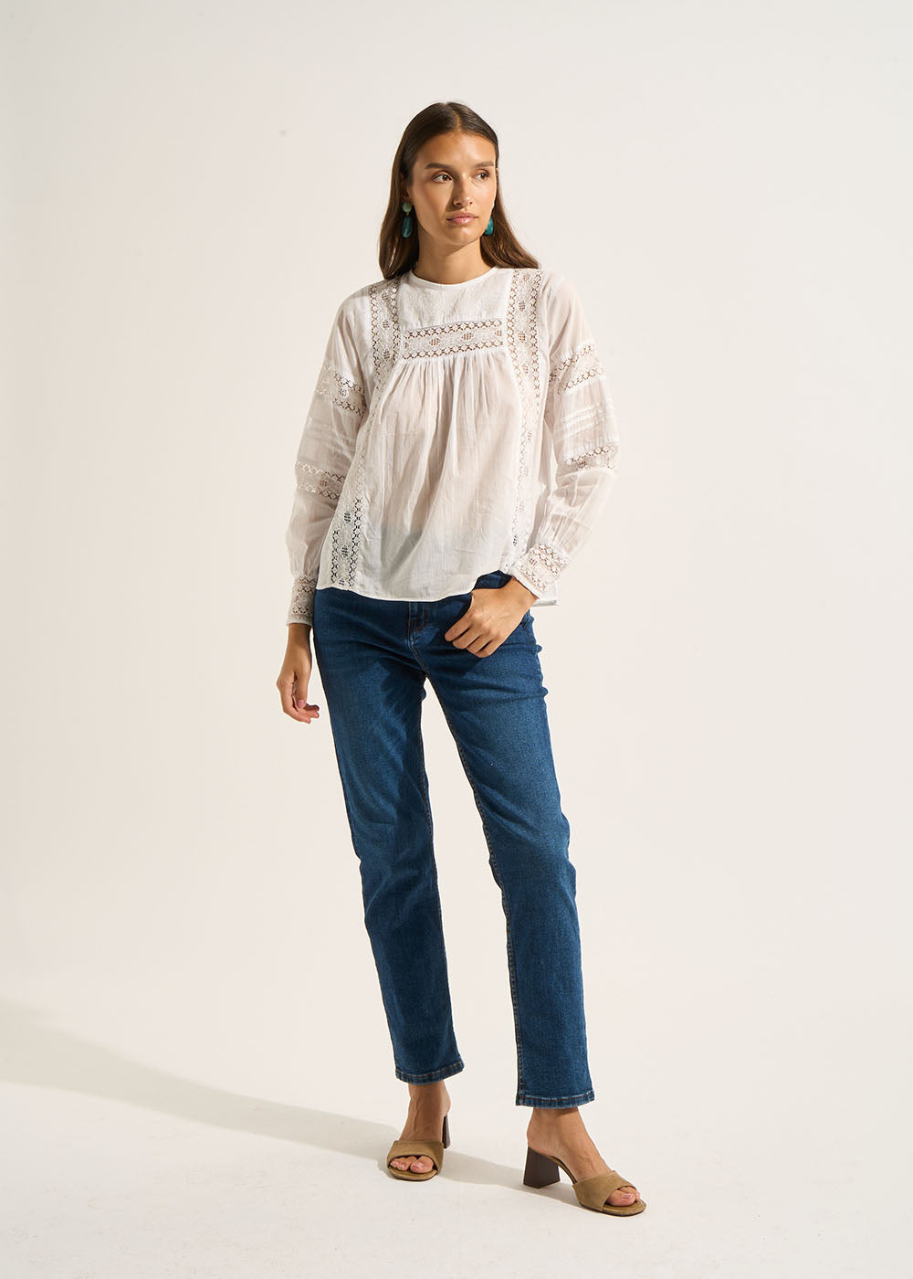 Five-pocket high-waisted jeans - Sud Express - 5 - Sud Express