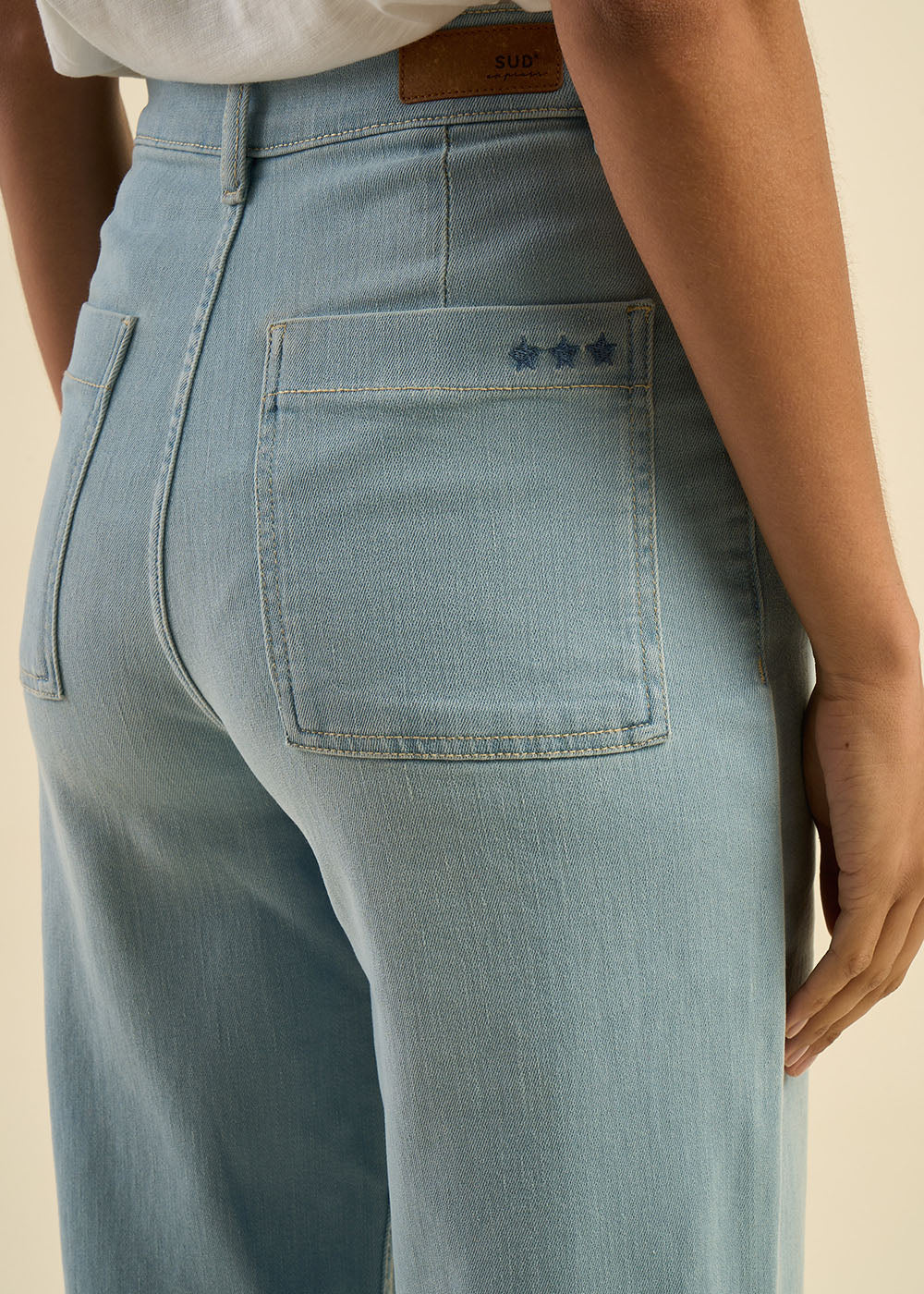 High-waisted wide-leg jeans - Sud Express - 5 - Sud Express