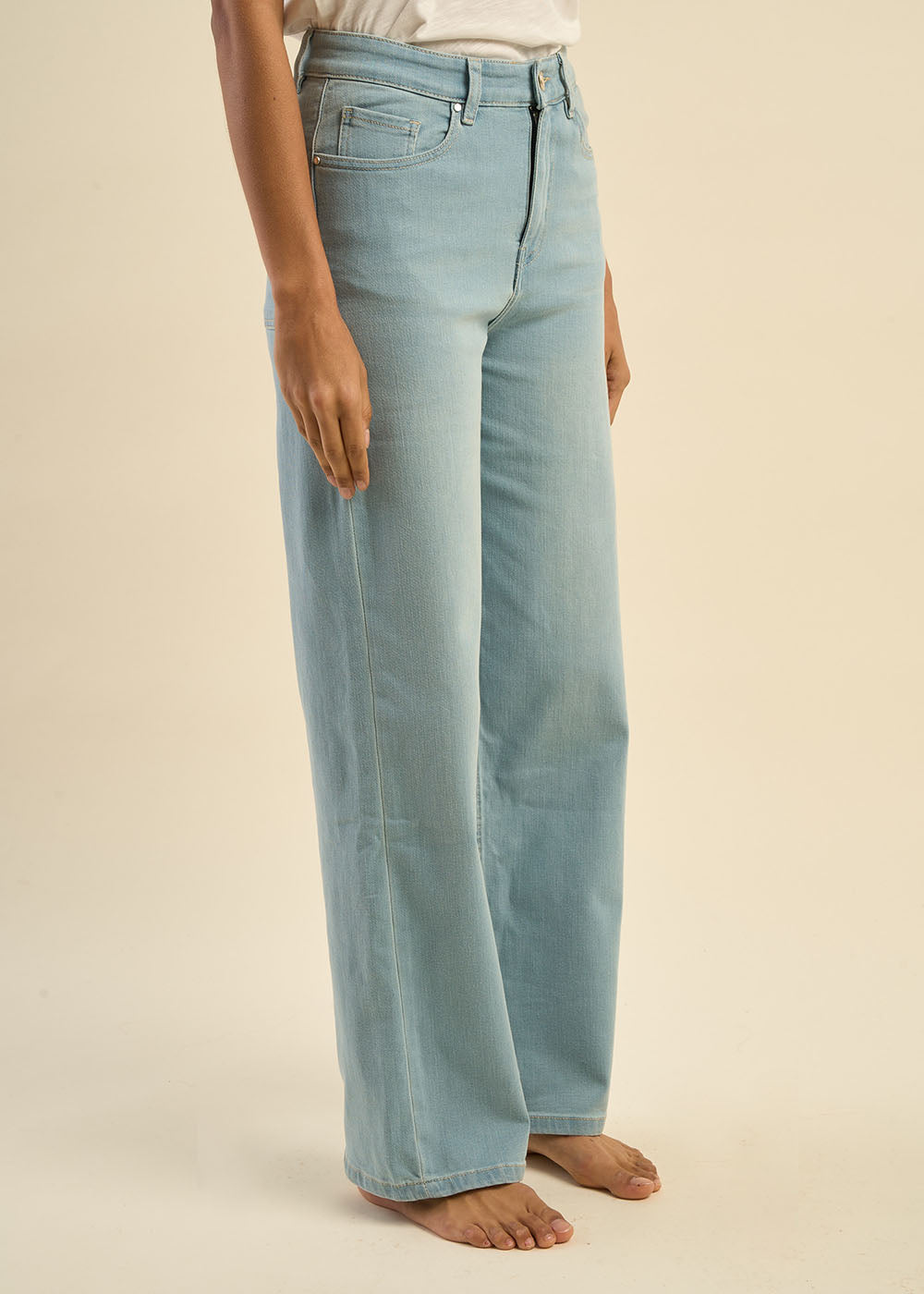 High-waisted wide-leg jeans - Sud Express - 7 - Sud Express