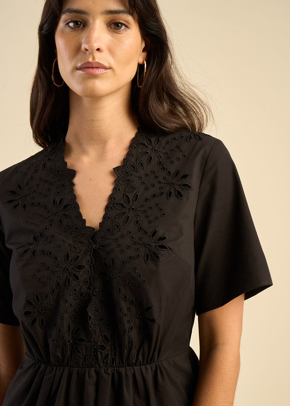 BIANCA Short Broderie Anglaise Dress - 2 - Sud Express - Sud Express