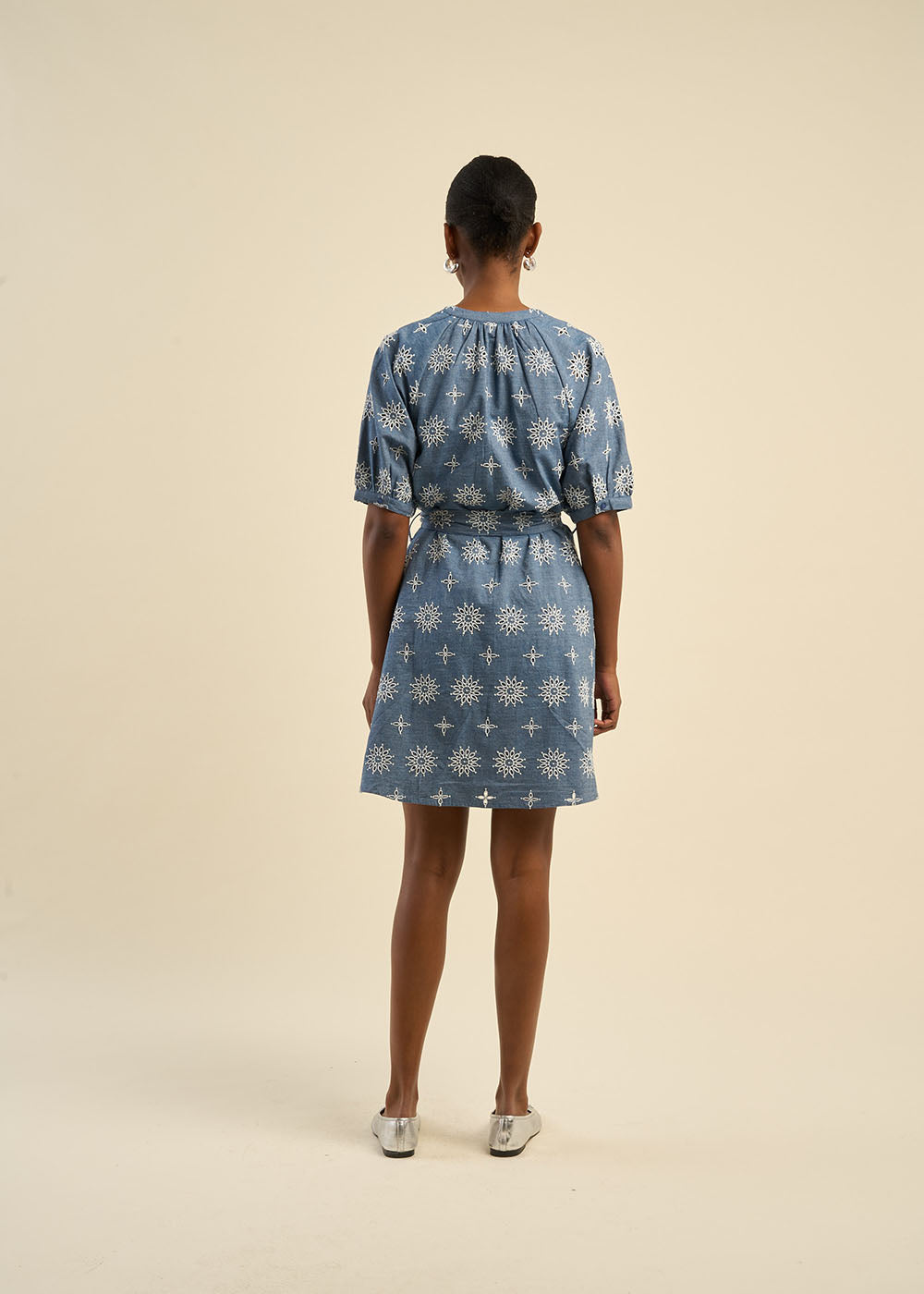 REJENA Short embroidered and belted dress - 2 - Sud Express - Sud Express
