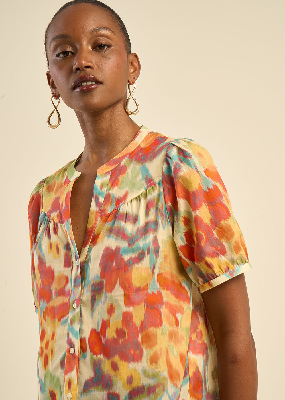 CALOZA Loose-fitting floral print blouse - 2 - Sud Express - Sud Express