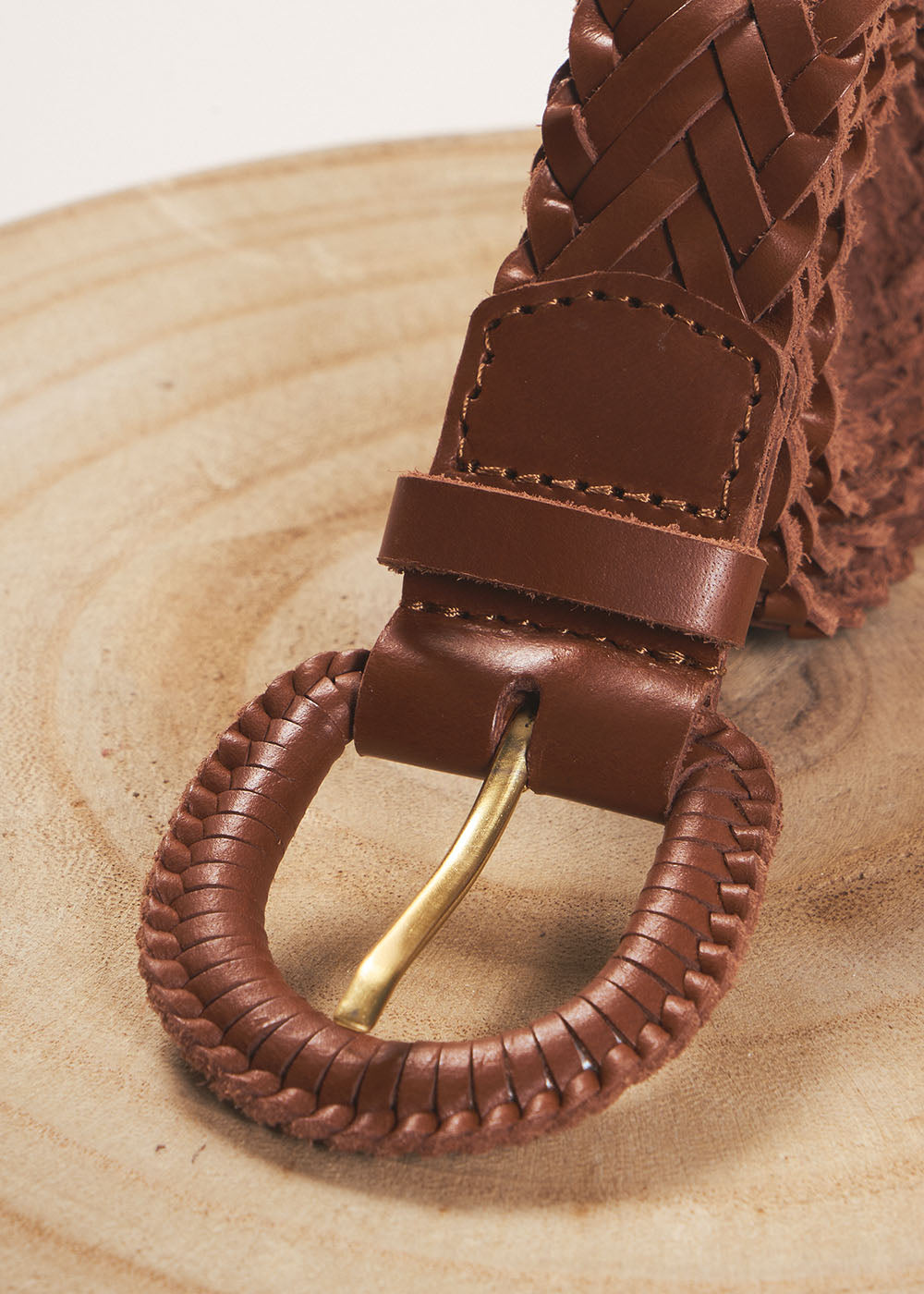 CAMEN Braided leather belt - 1 - Sud Express - Sud Express