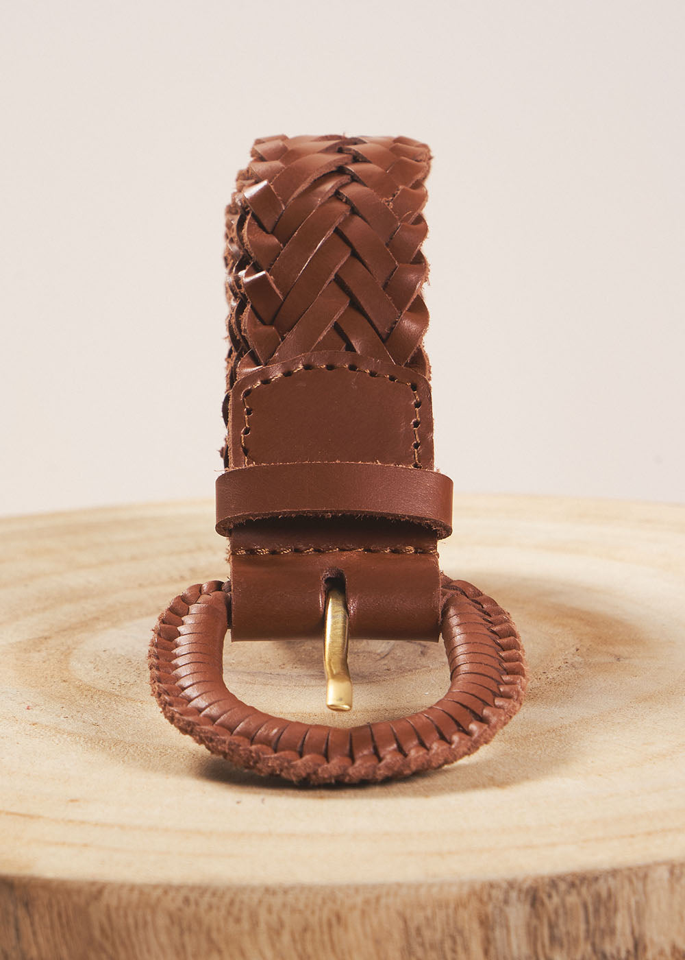 CAMEN Braided leather belt - 2 - Sud Express - Sud Express