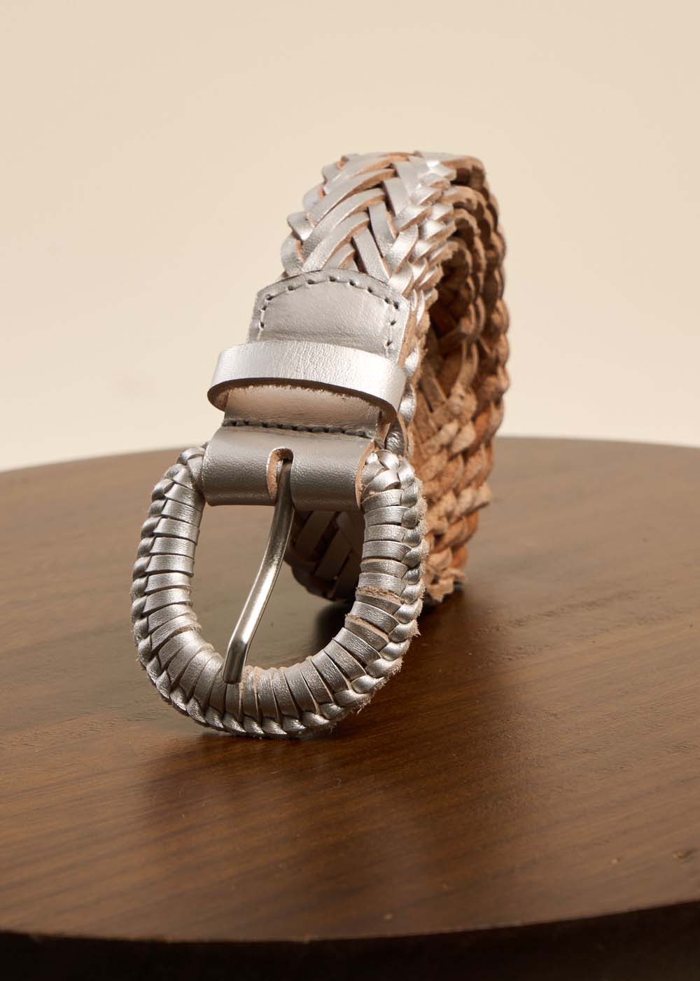 CAMEN Braided leather belt - 1 - Sud Express - Sud Express