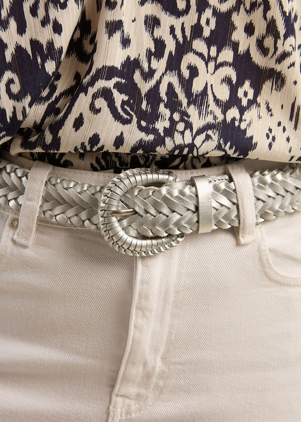 CAMEN Braided leather belt - 2 - Sud Express - Sud Express