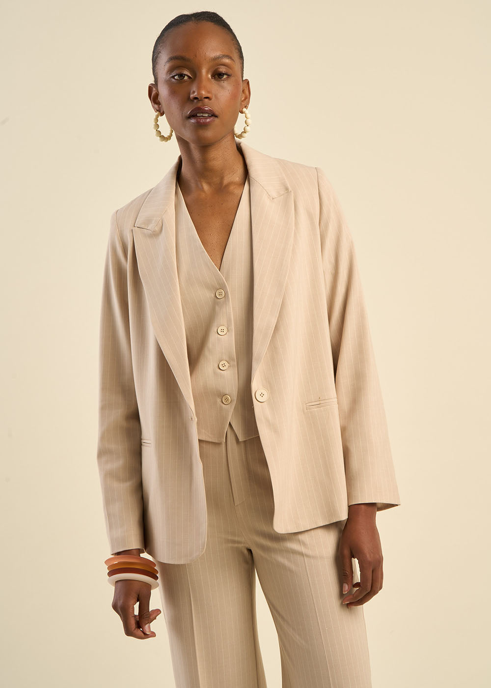 VARIA Striped suit jacket - 1 - Sud Express - Sud Express