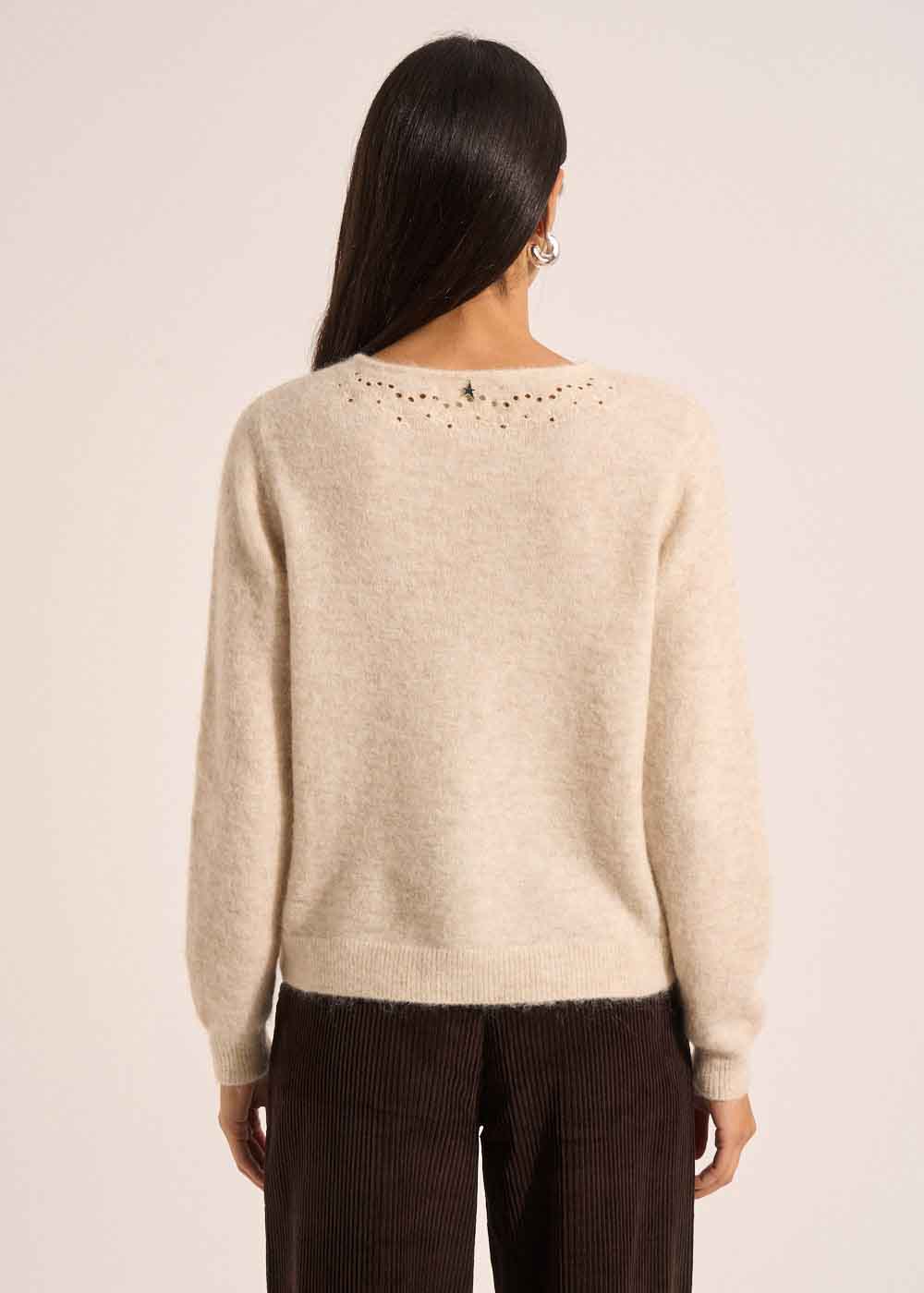 GELO Cardigan with round buttons and long sleeves - 3 - Sud Express - Sud Express