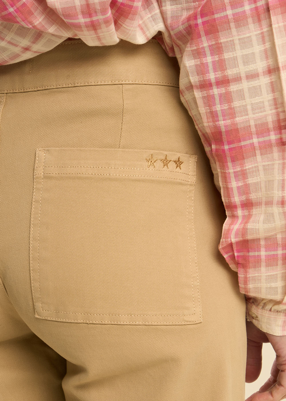 Straight-leg trousers with buttoned waistband - Sud Express - 5 - Sud Express