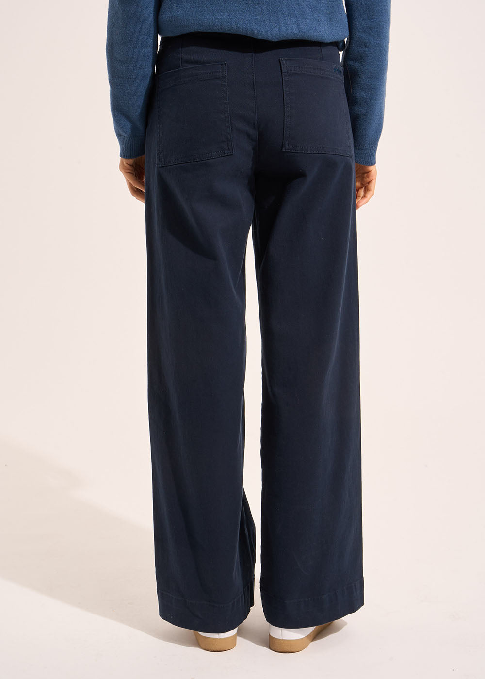POMELO Straight-leg trousers with buttoned waistband - 3 - Sud Express - Sud Express