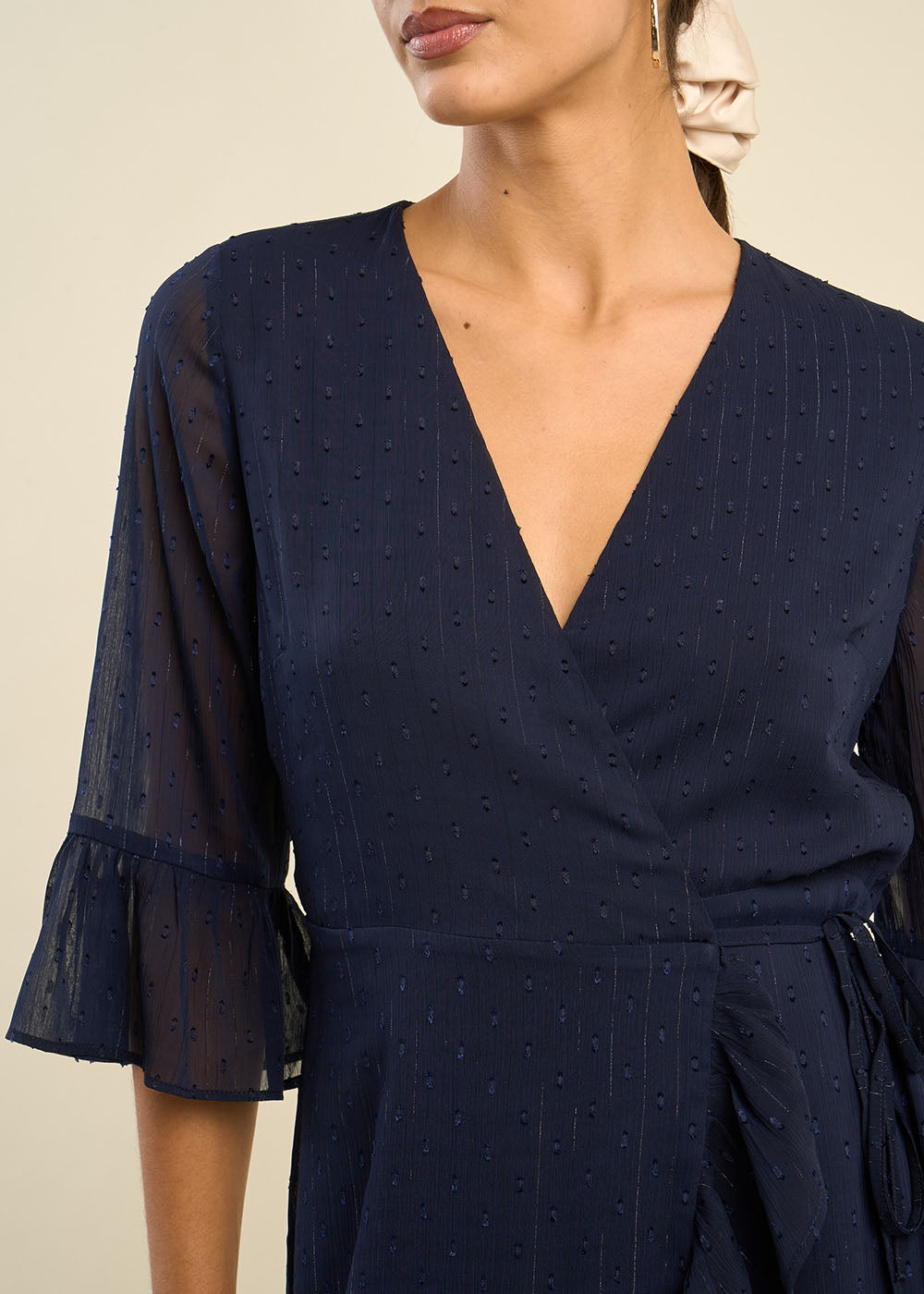 RIMIDA Plumetis wrap dress - 4 - Sud Express - Sud Express