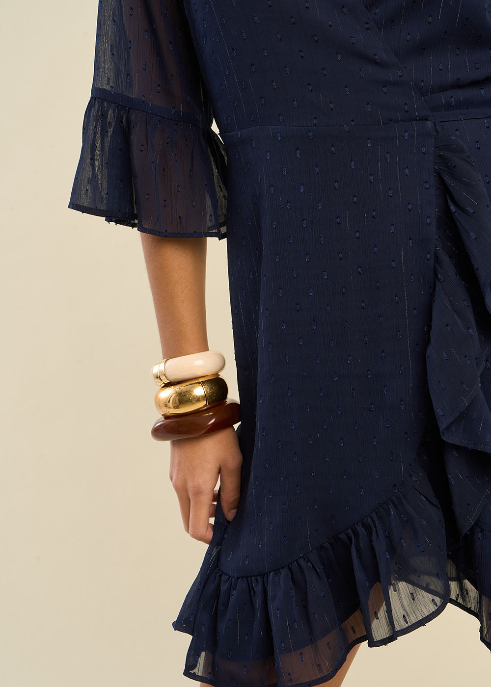 Plumetis wrap dress - Sud Express - 5 - Sud Express