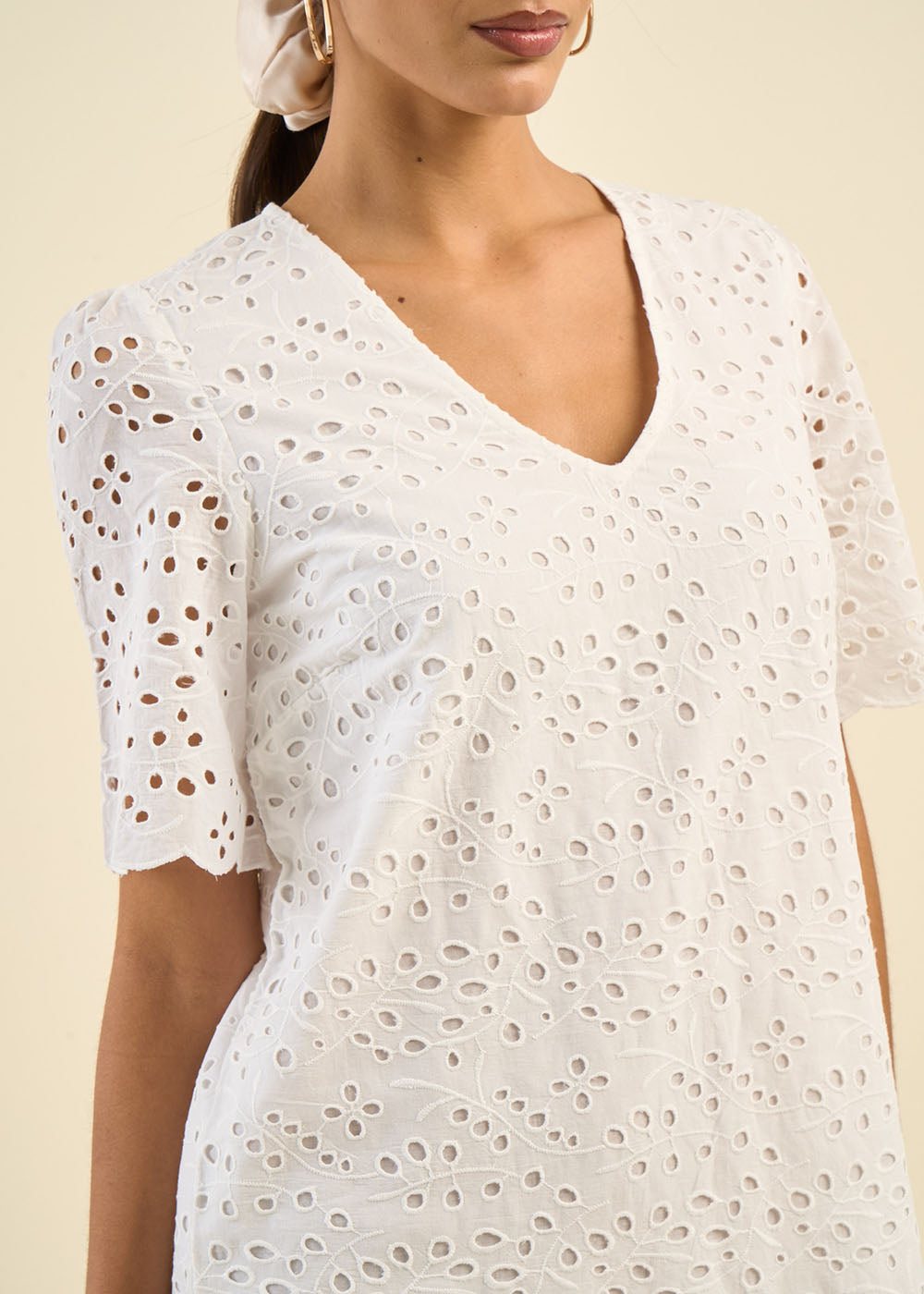 RODEKA Short dress in english embroidery - 2 - Sud Express - Sud Express