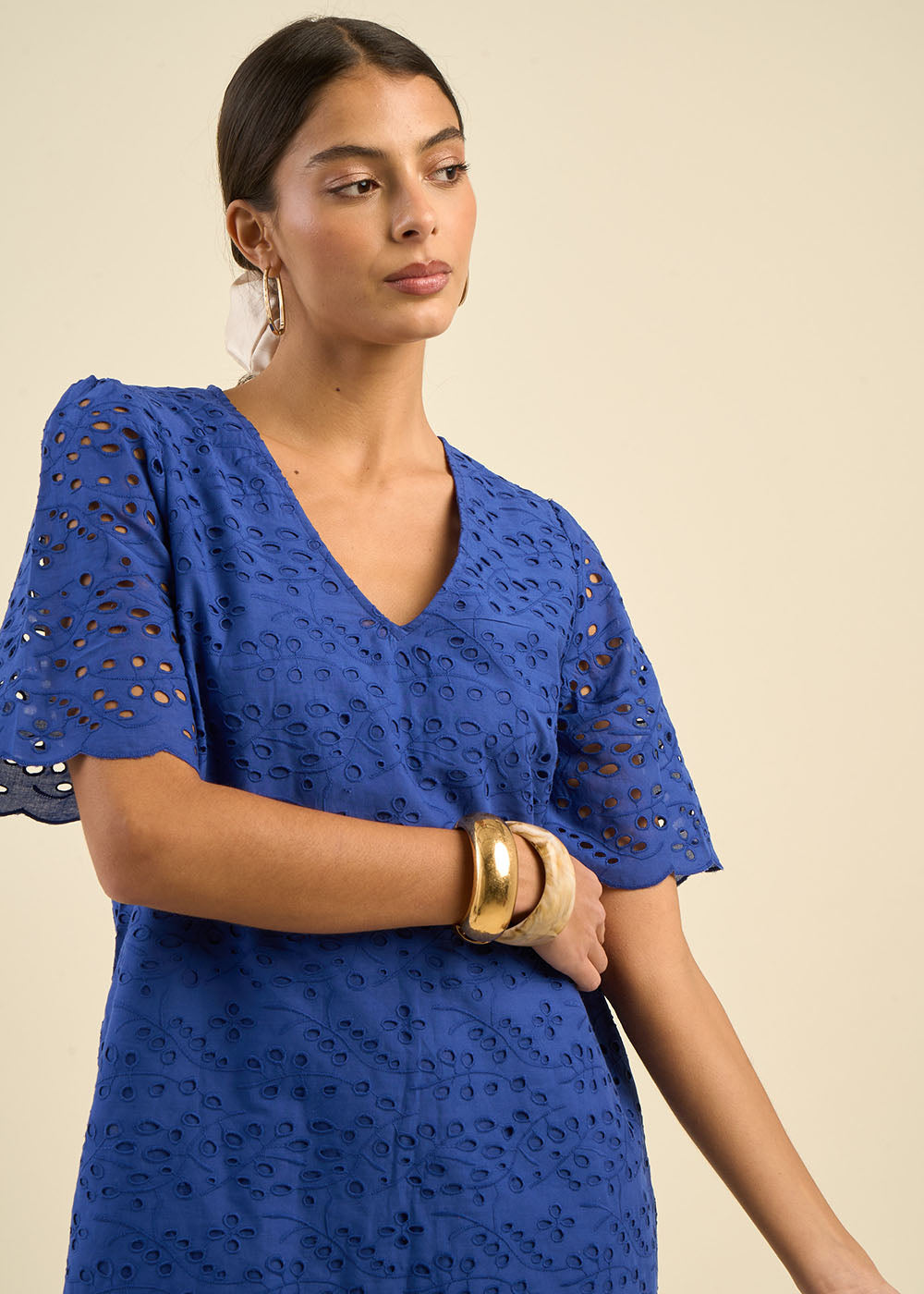 RODEKA Short dress in english embroidery - 2 - Sud Express - Sud Express