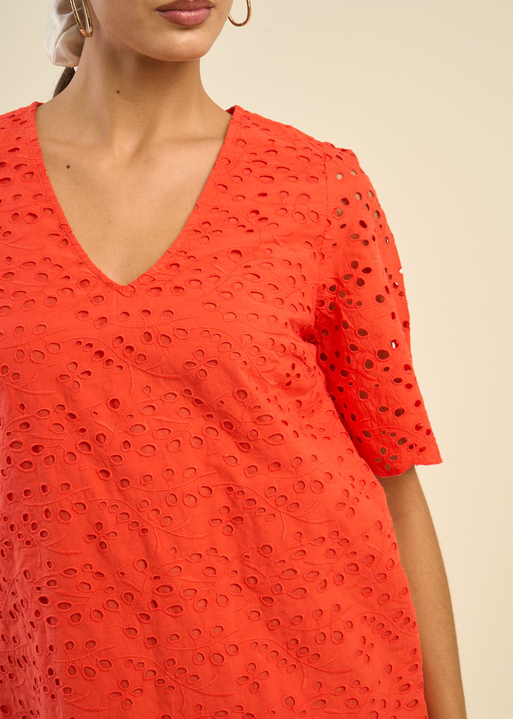 RODEKA Short dress in english embroidery - 4 - Sud Express - Sud Express