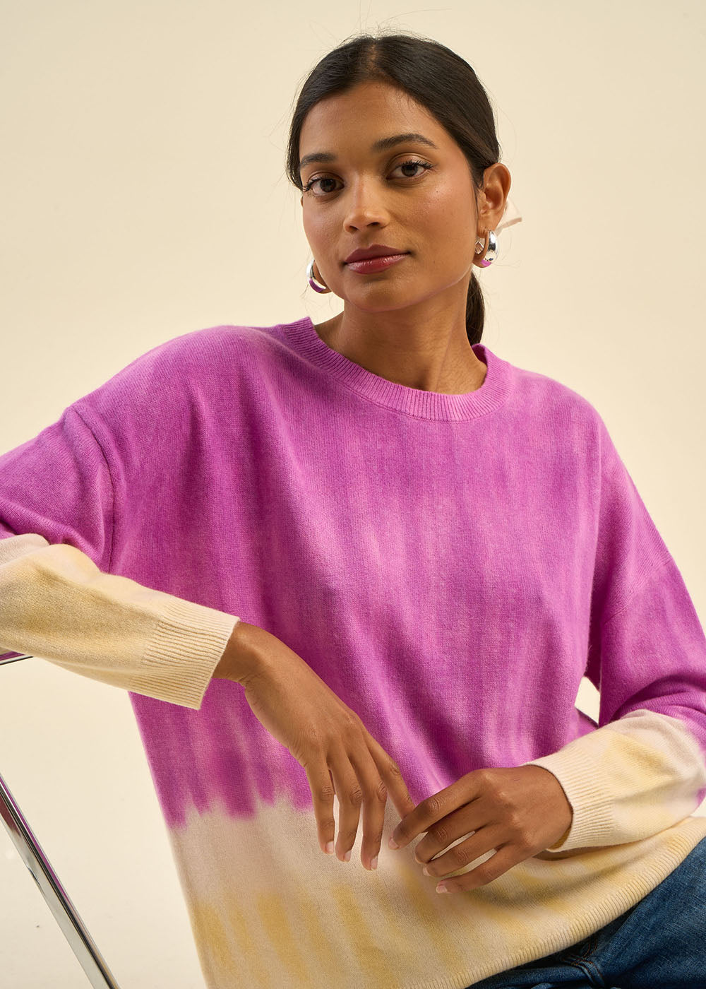 MALOUYA Dip-Dye Cashmere Sweater - 1 - Sud Express - Sud Express