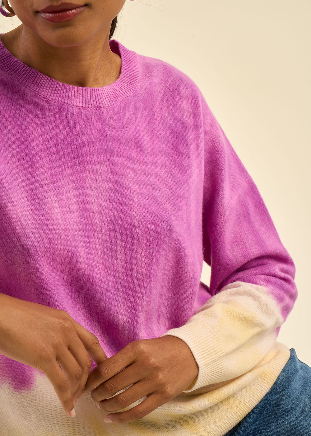 MALOUYA Dip-Dye Cashmere Sweater - 2 - Sud Express - Sud Express