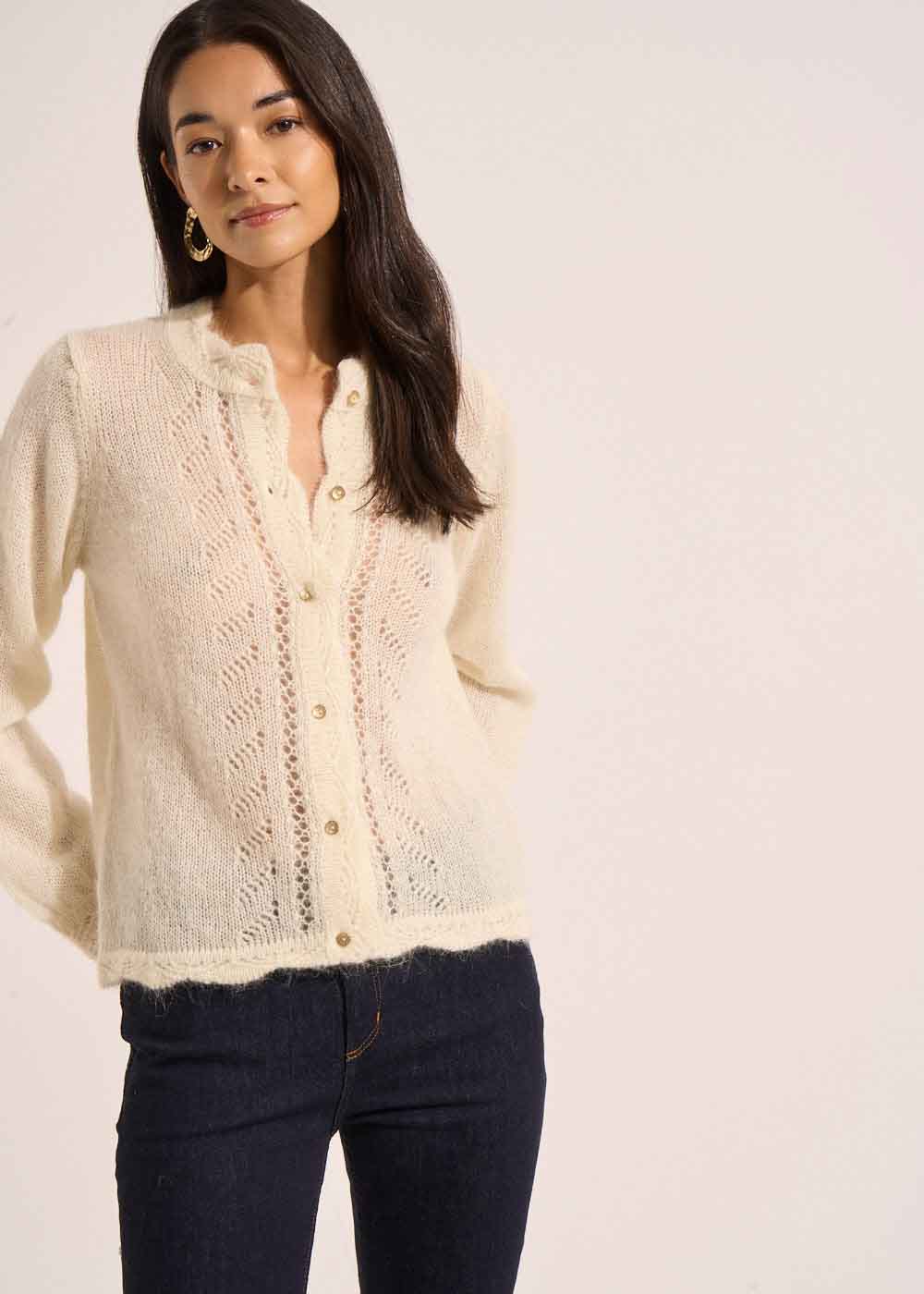 GARTIK Medium gauge knit cardigan - 1 - Sud Express - Sud Express