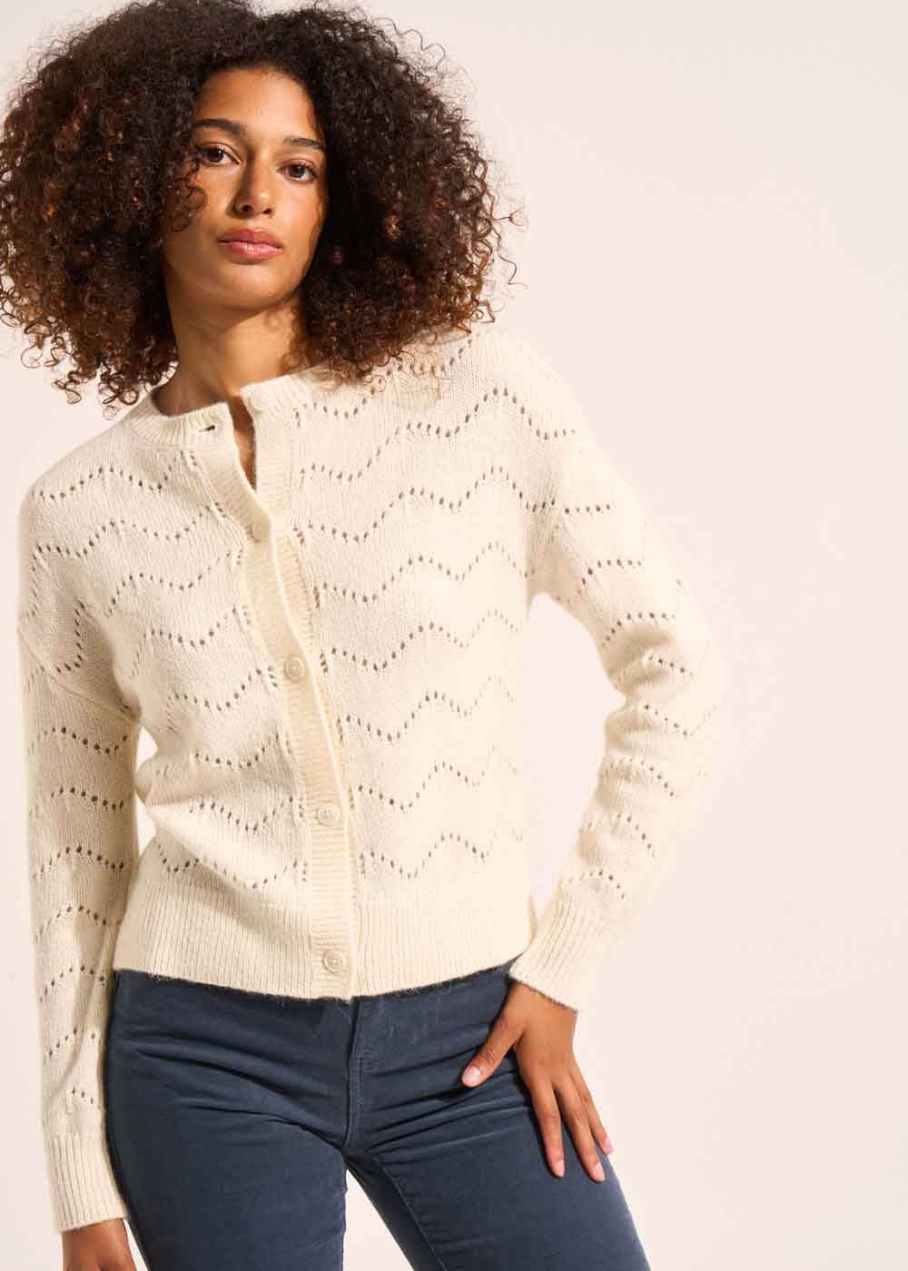 GILBERT Crew neck cardigan - 1 - Sud Express - Sud Express