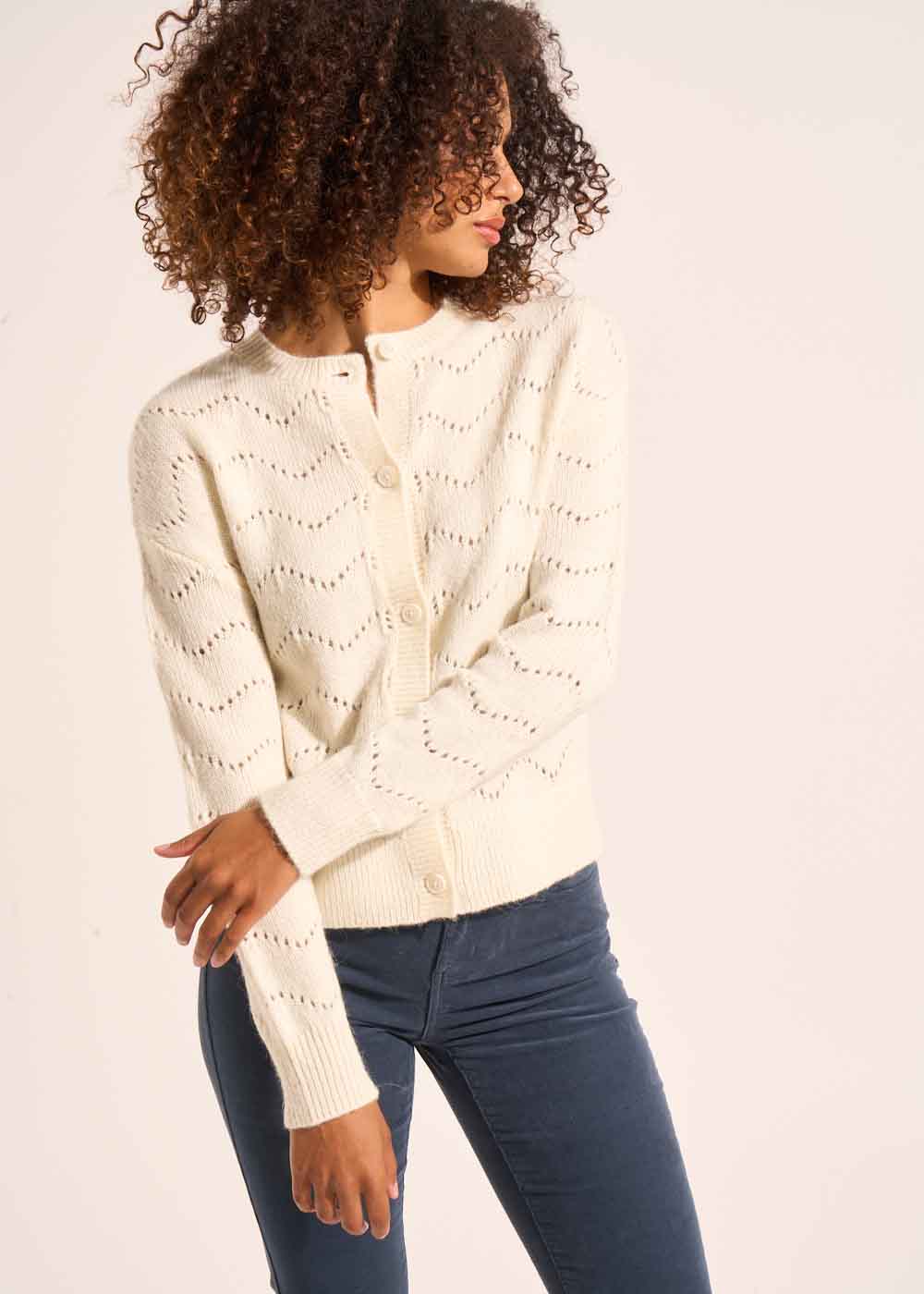Crew neck cardigan - Sud Express - 5 - Sud Express