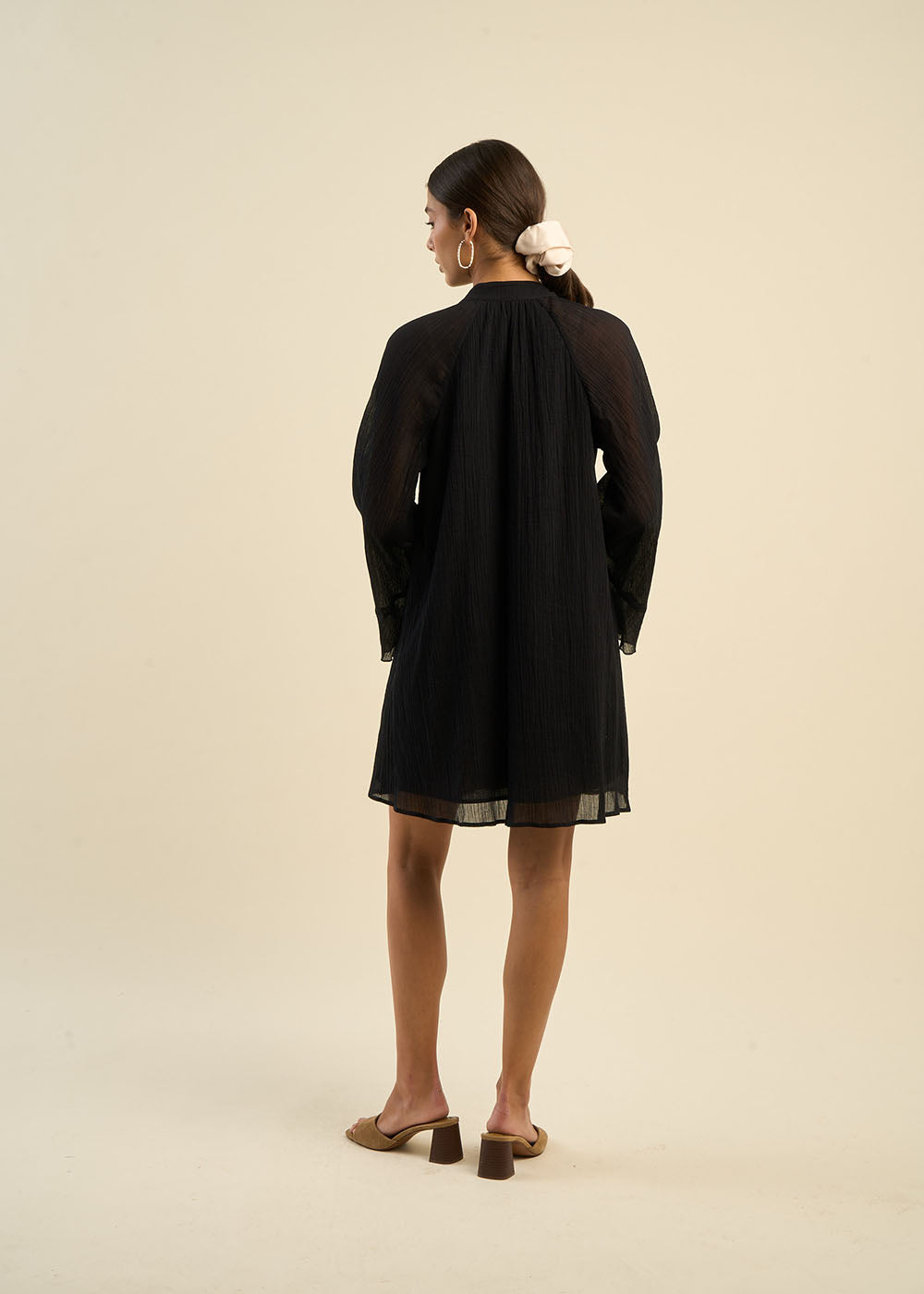 RALONA Short flared dress with flared sleeves - 3 - Sud Express - Sud Express