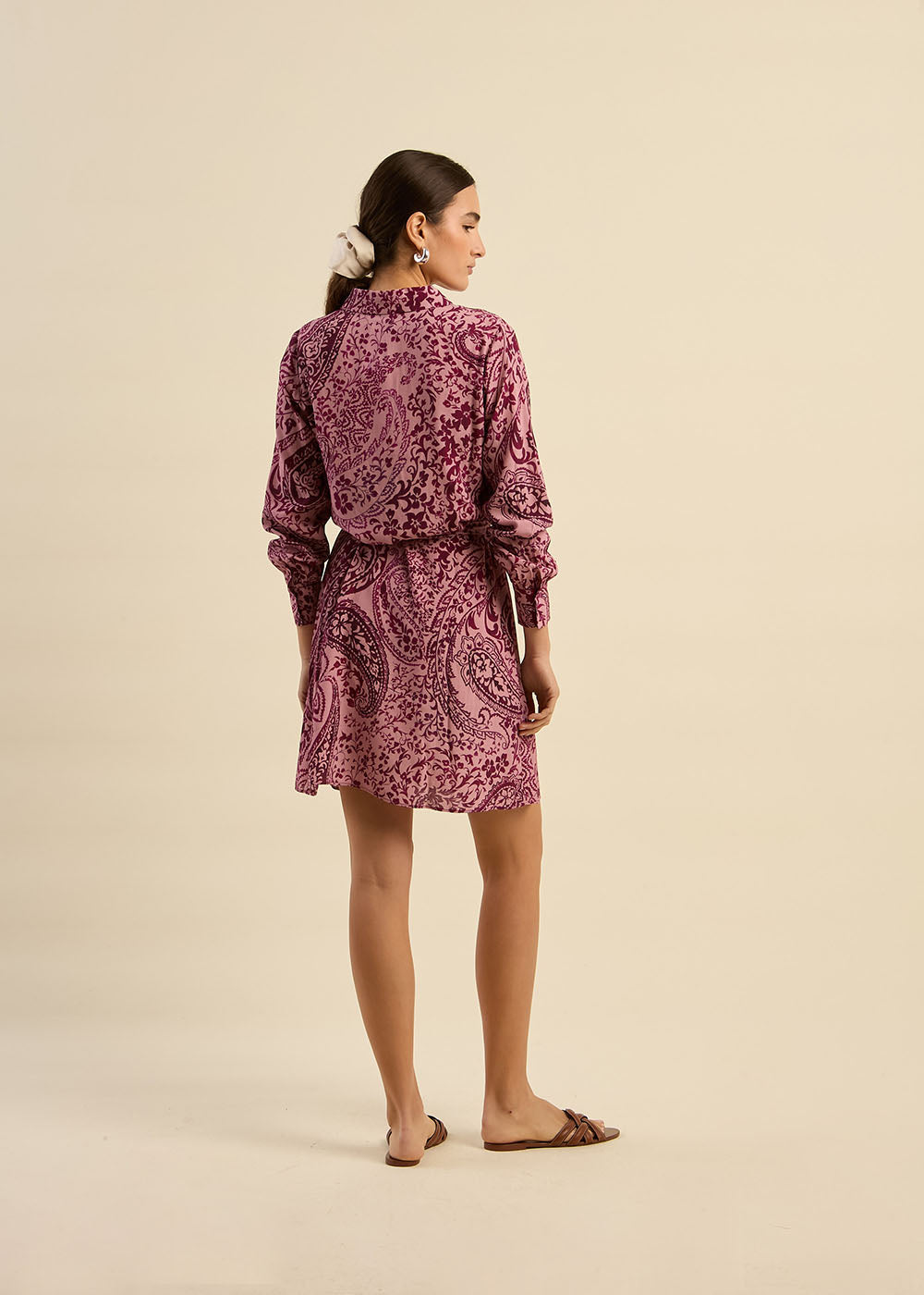 RADILINE Shirt-style patterned short dress - 3 - Sud Express - Sud Express