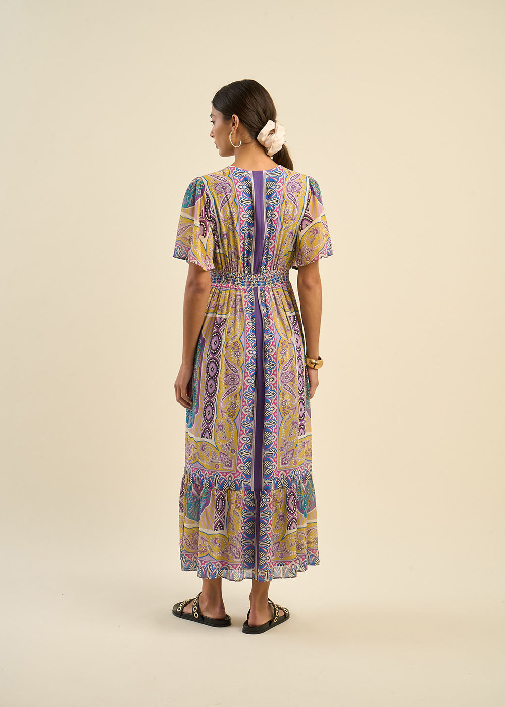 RAMATHA Patterned V-neck maxi dress - 3 - Sud Express - Sud Express