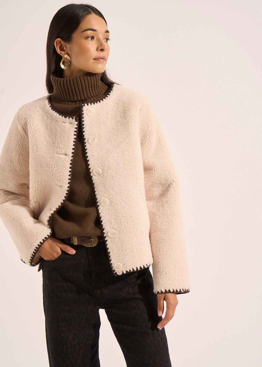 Manteau fausse fourrure - Sud Express - 5 - Sud Express