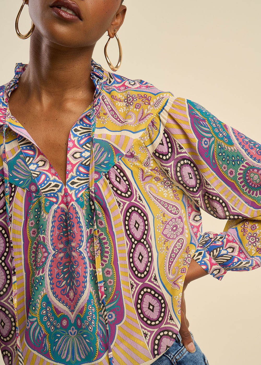 Printed Blouse - Sud Express - 2 - Sud Express