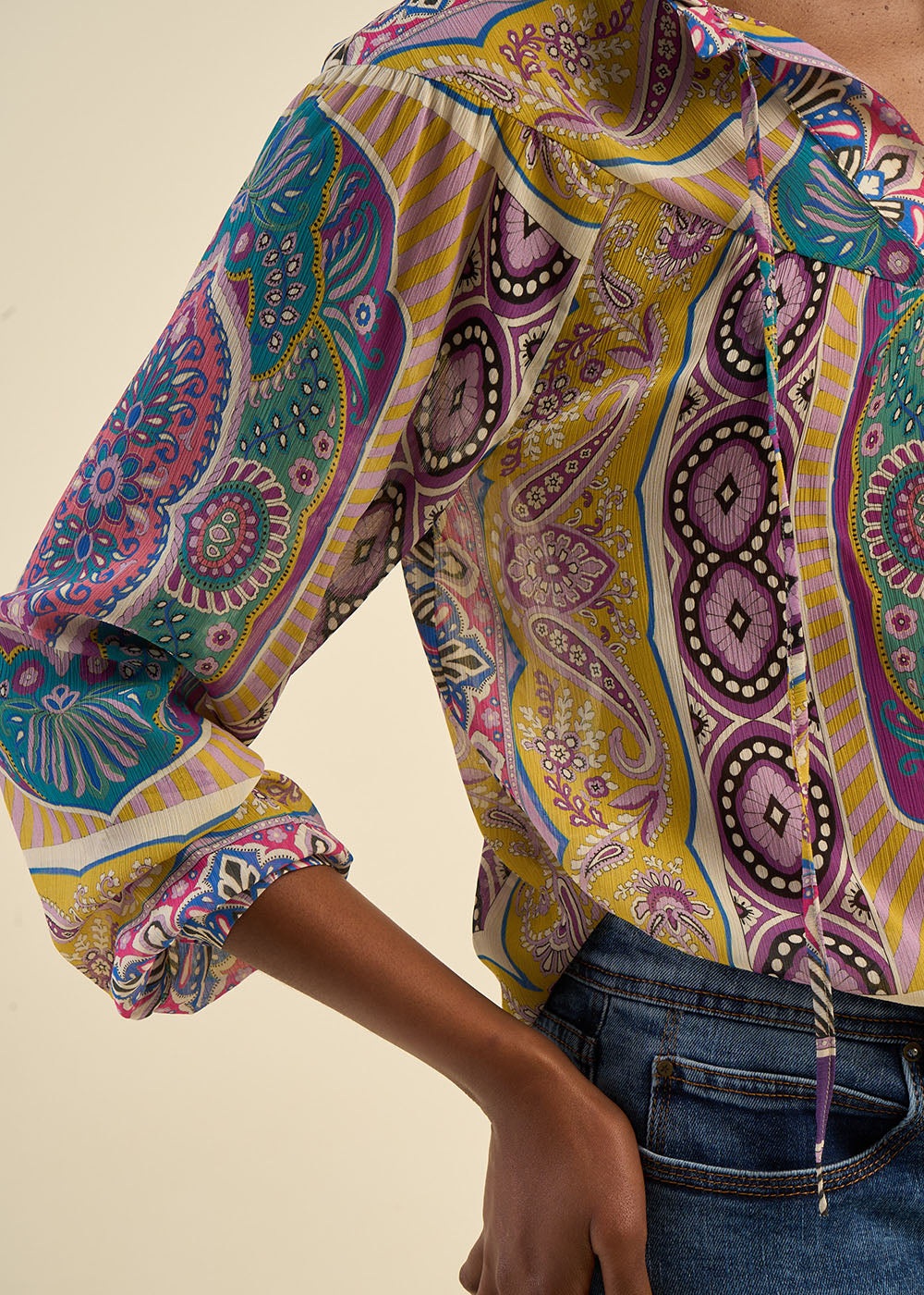 Printed Blouse - Sud Express - 5 - Sud Express